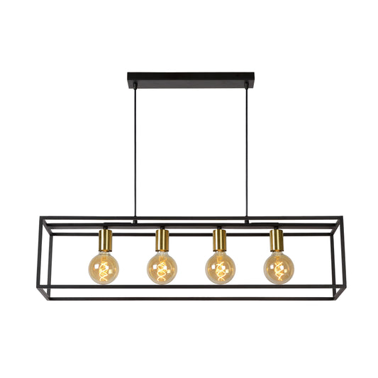 Lucide RUBEN - Pendant light - 4xE27 - Black