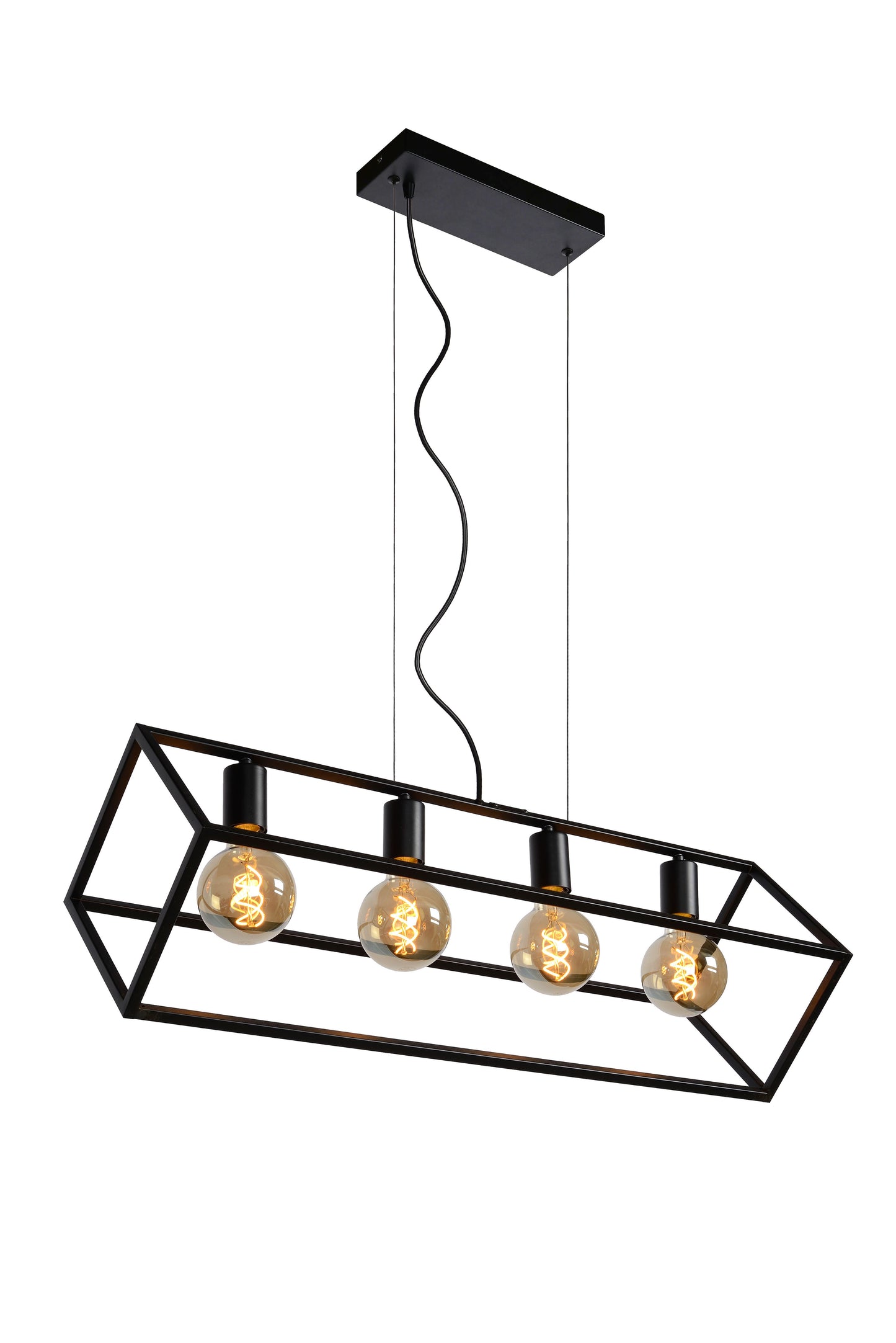 Lucide FABIAN - Pendant light - 4xE27 - Black