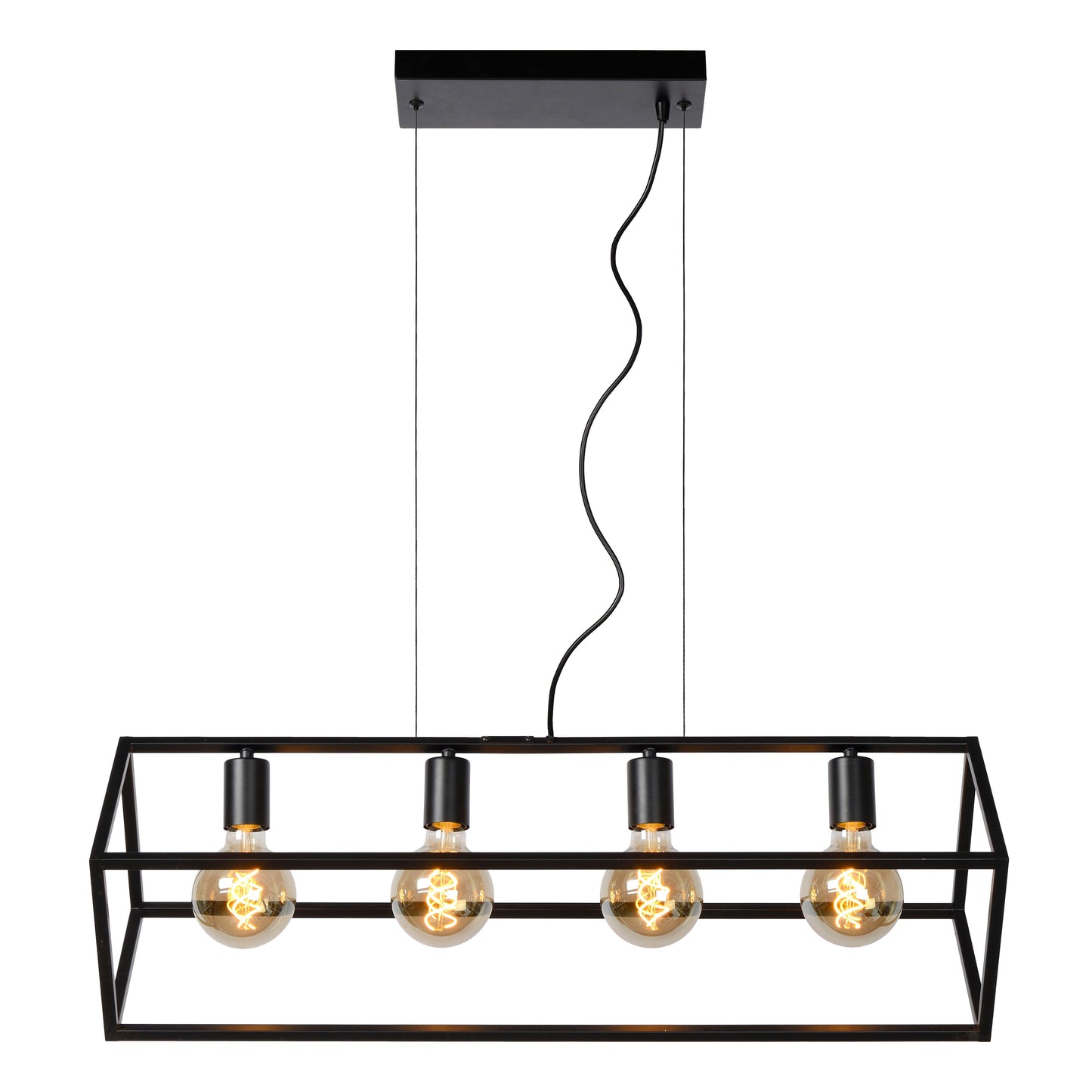 Lucide FABIAN - Pendant light - 4xE27 - Black