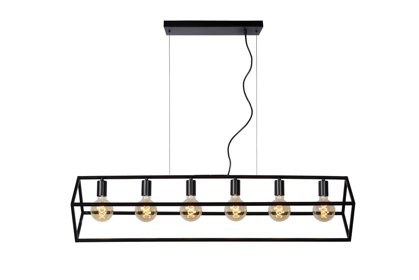 Lucide FABIAN - Pendant light - 6xE27 - Black