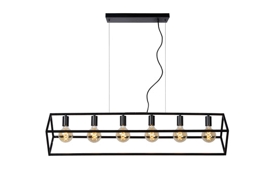 Lucide FABIAN - Pendant light - 6xE27 - Black