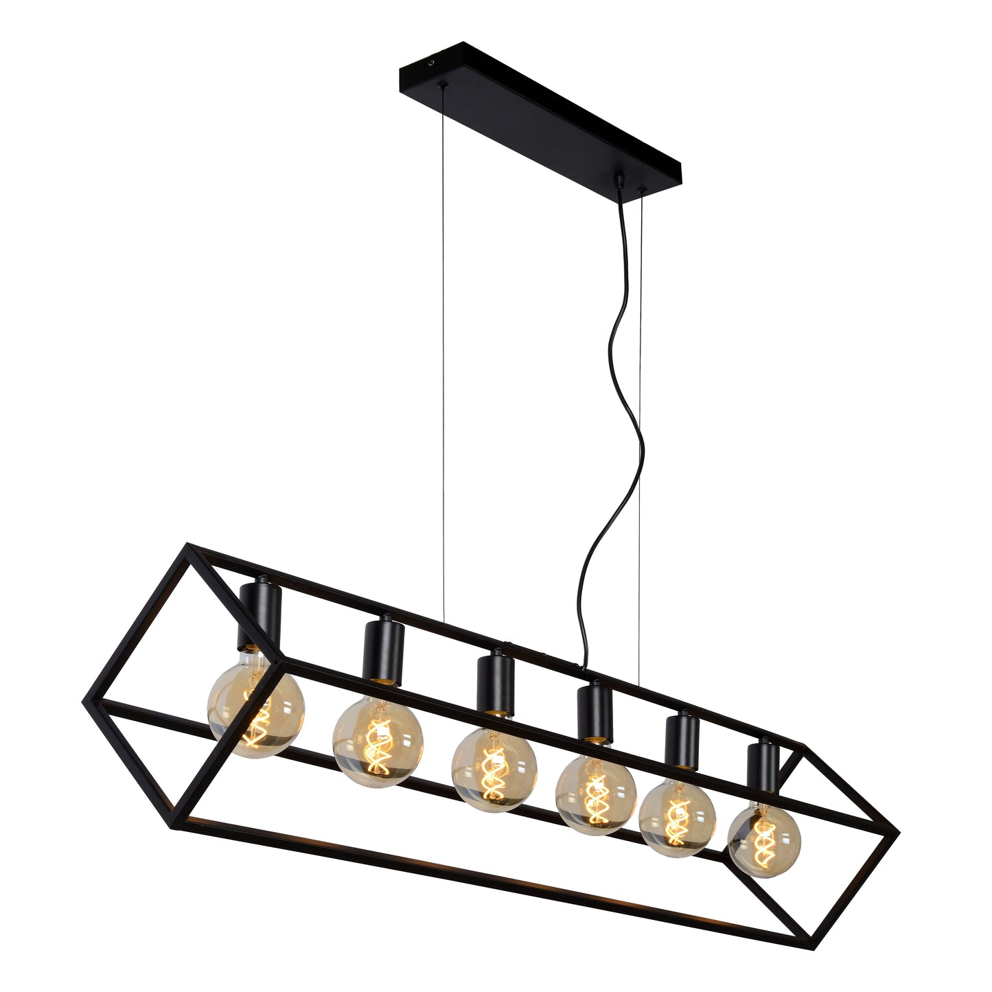 Lucide FABIAN - Pendant light - 6xE27 - Black