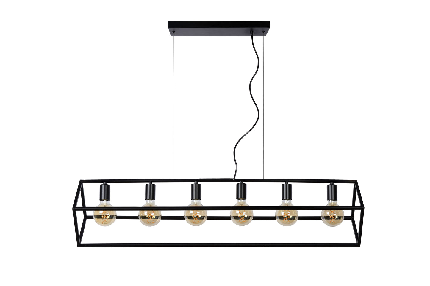 Lucide FABIAN - Pendant light - 6xE27 - Black