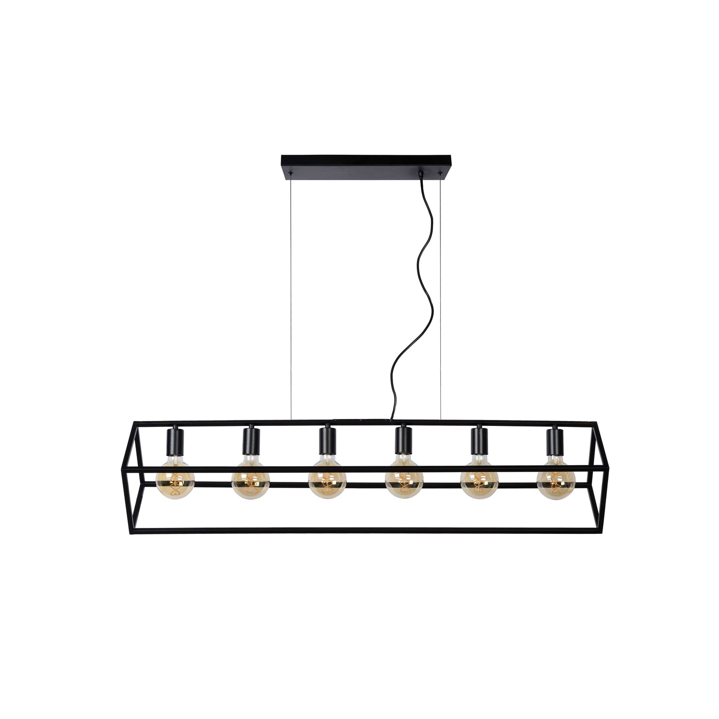 Lucide FABIAN - Pendant light - 6xE27 - Black