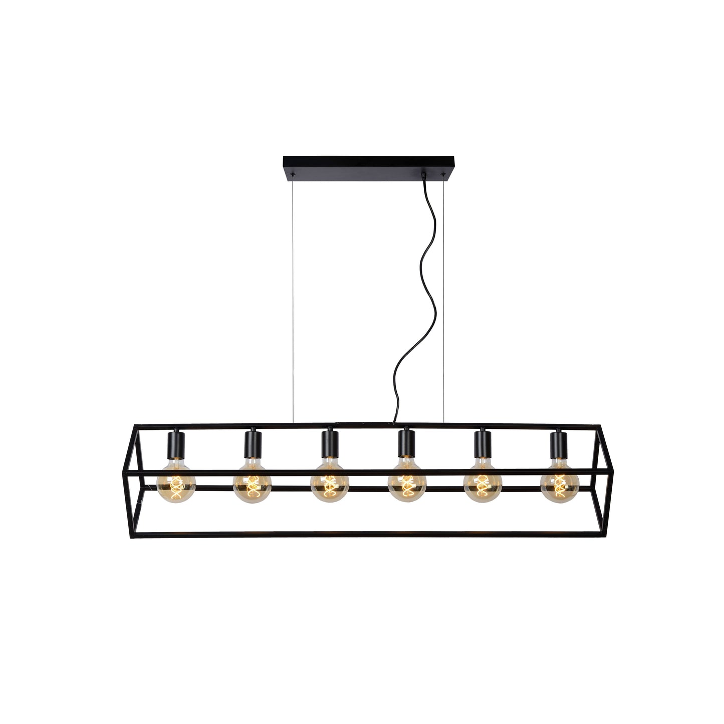 Lucide FABIAN - Pendant light - 6xE27 - Black