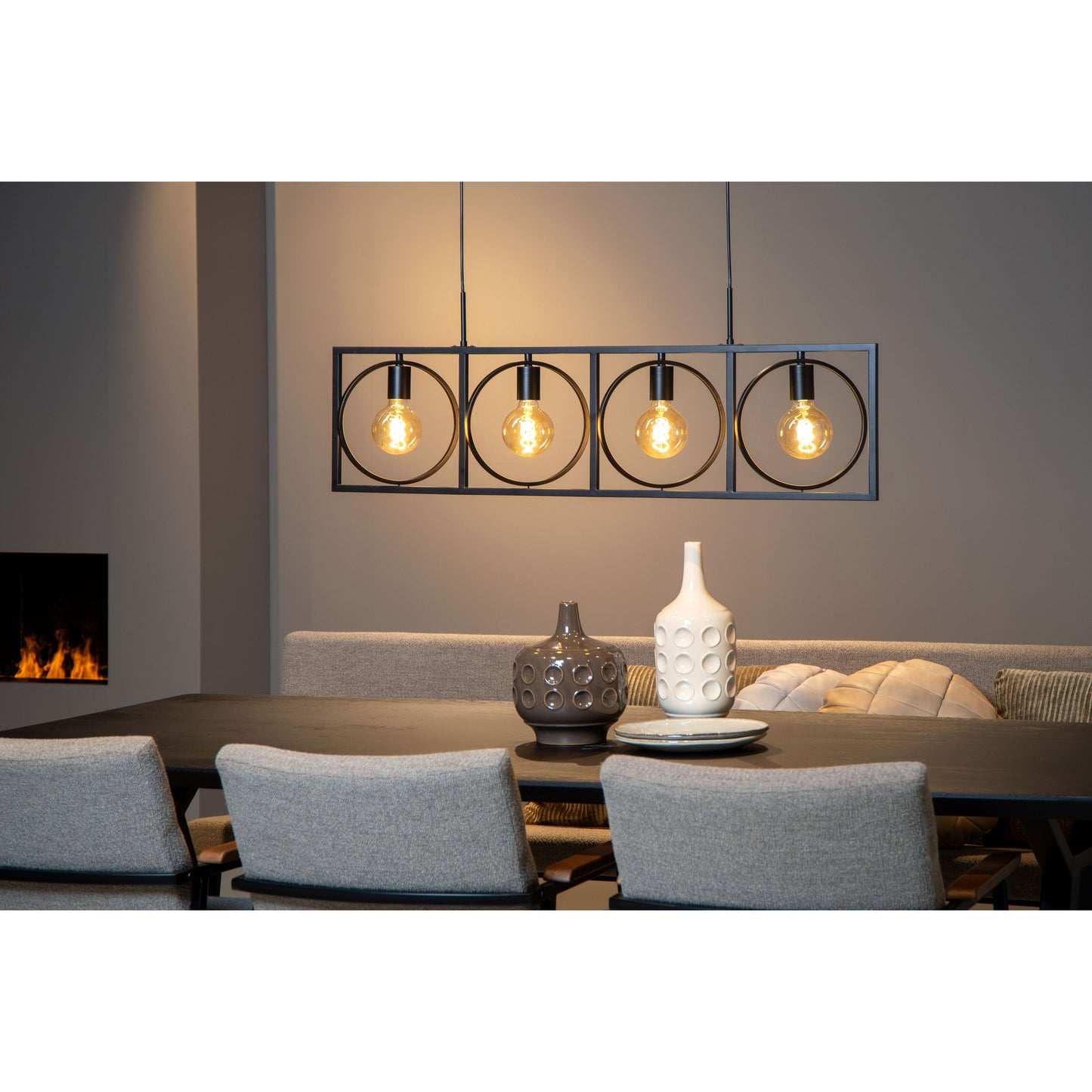 Lucide SUUS - Pendant light - 4xE27 - Black