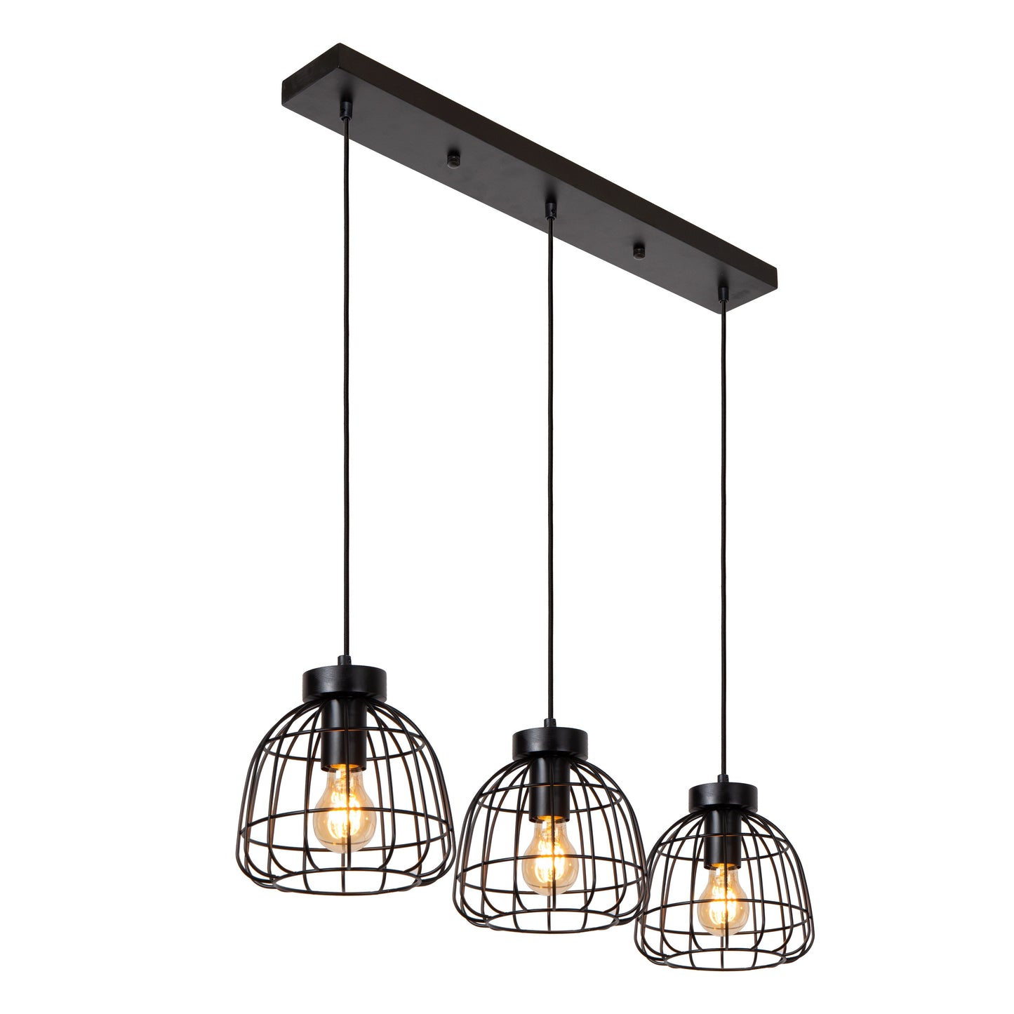 Lucide FILOX - Pendant light - 3xE27 - Black