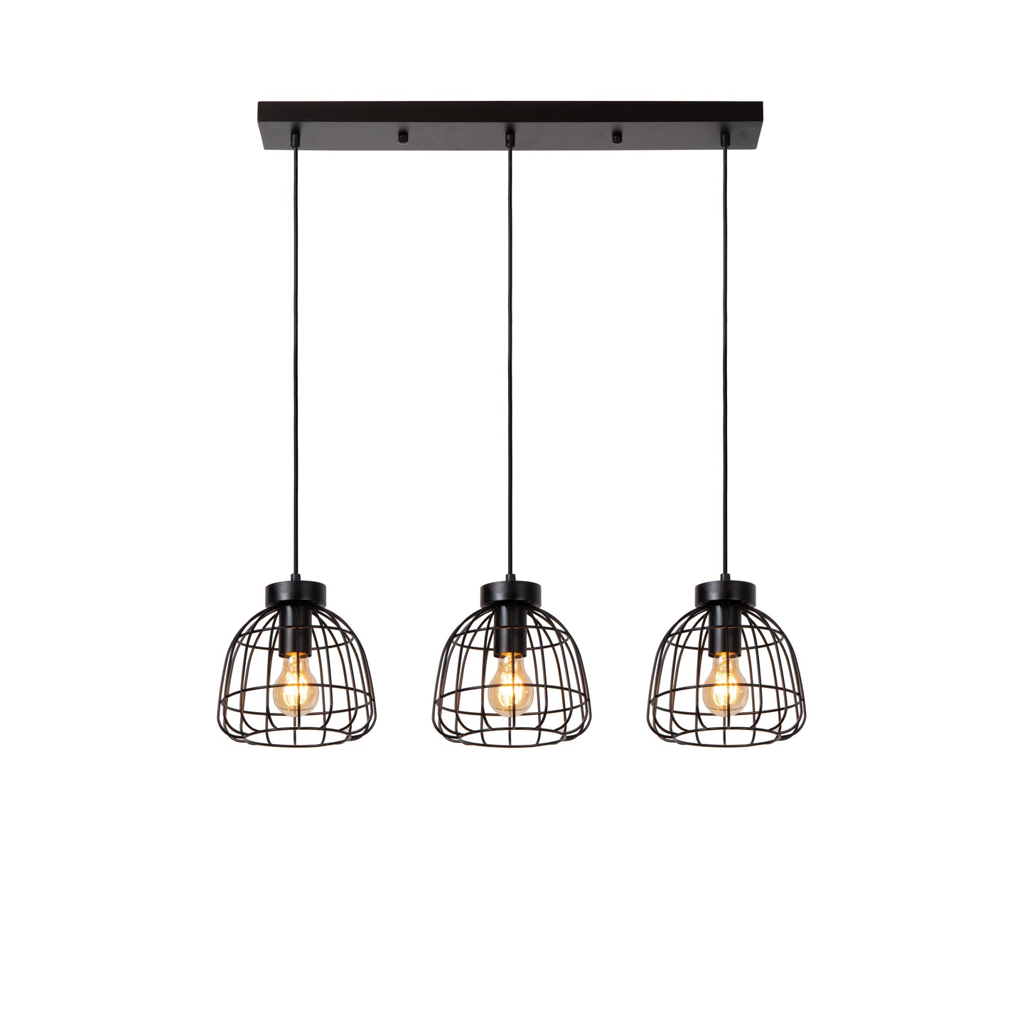 Lucide FILOX - Pendant light - 3xE27 - Black