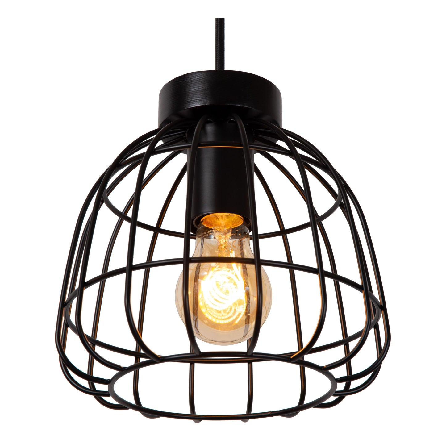 Lucide FILOX - Pendant light - Ø 44,5 cm - 3xE27 - Black