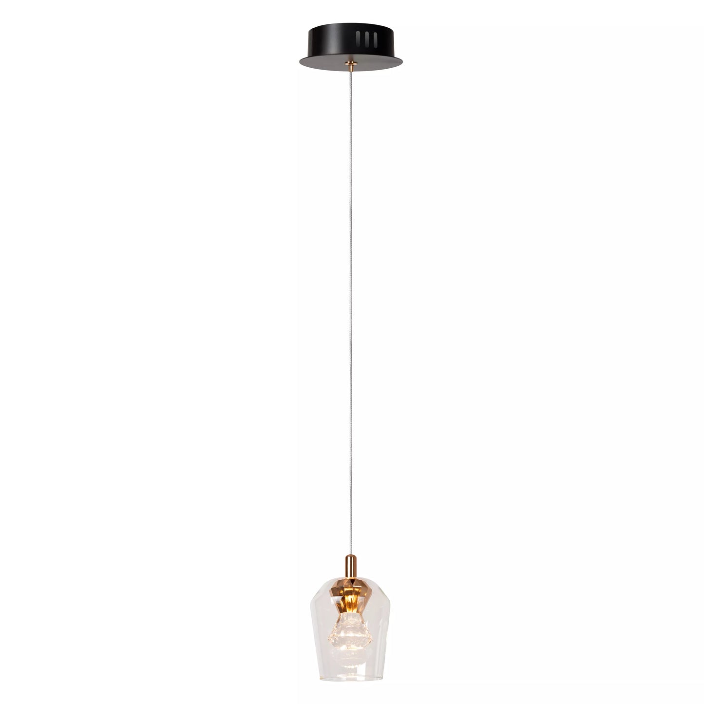Lucide BERLIANE - Pendant light - Ø 12 cm - LED Dim. - 1x4W 2700K - With replaceable LED module - Transparant | Essential