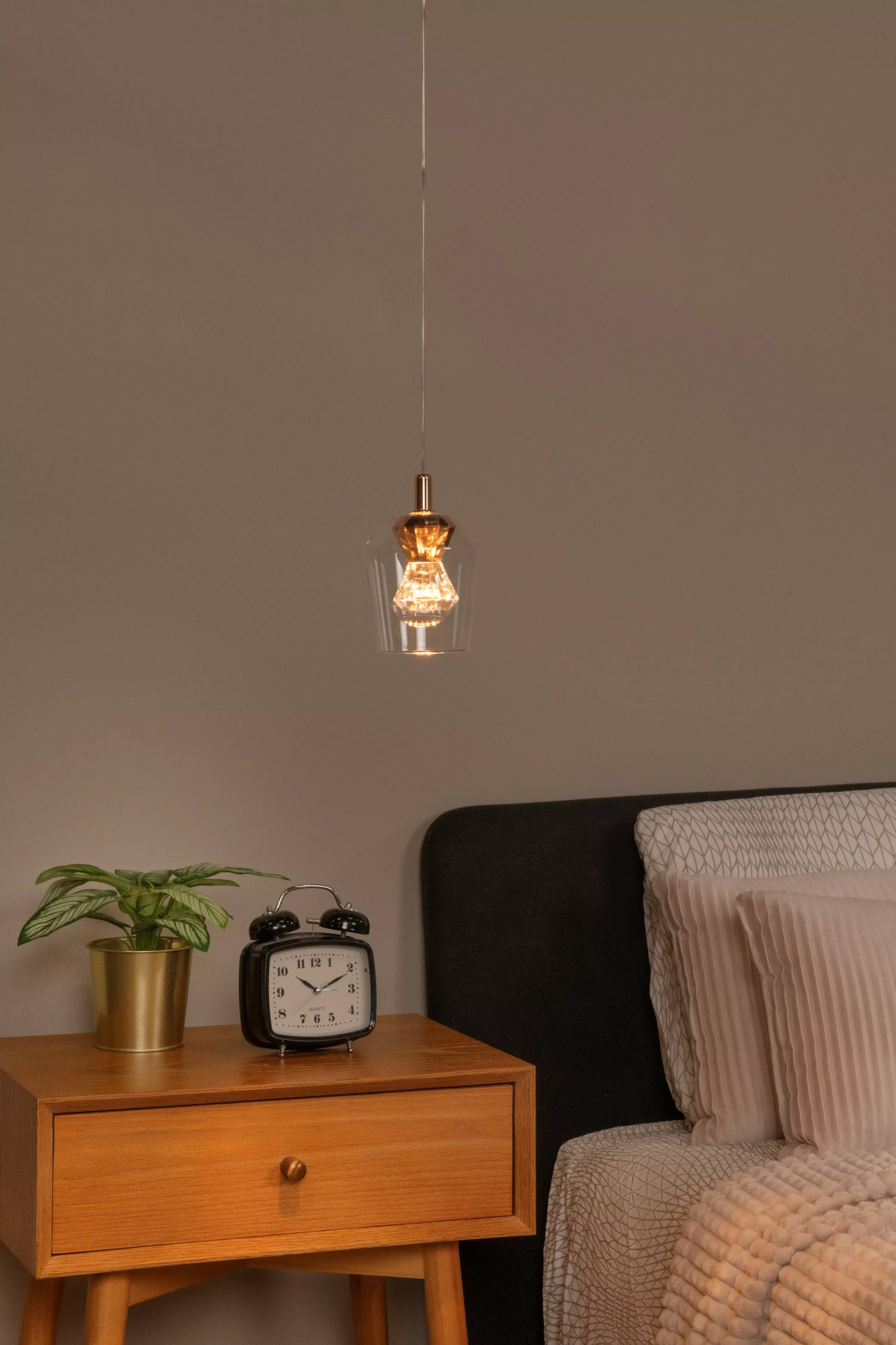 Lucide BERLIANE - Pendant light - Ø 12 cm - LED Dim. - 1x4W 2700K - With replaceable LED module - Transparant | Essential