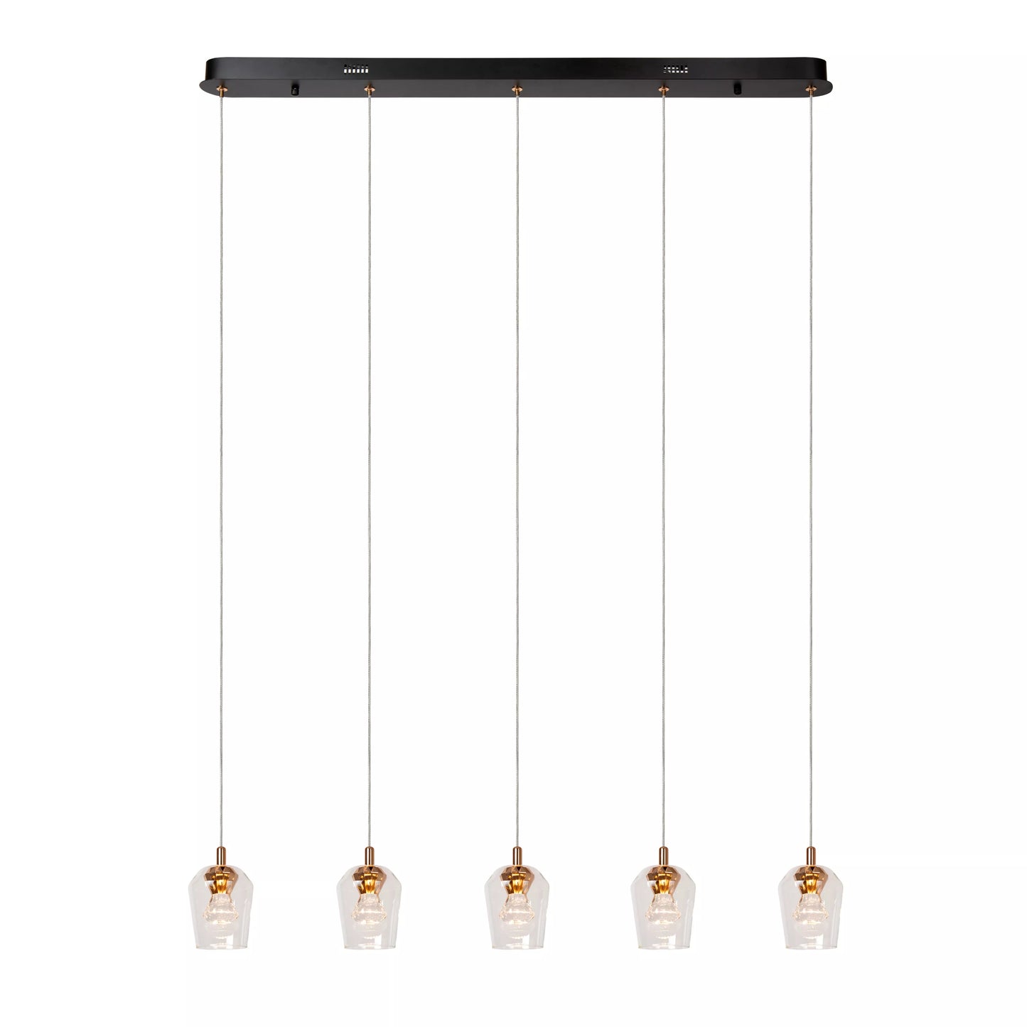 Lucide BERLIANE - Pendant light - LED Dim. - 5x4W 2700K - With replaceable LED module - Transparant | Essential