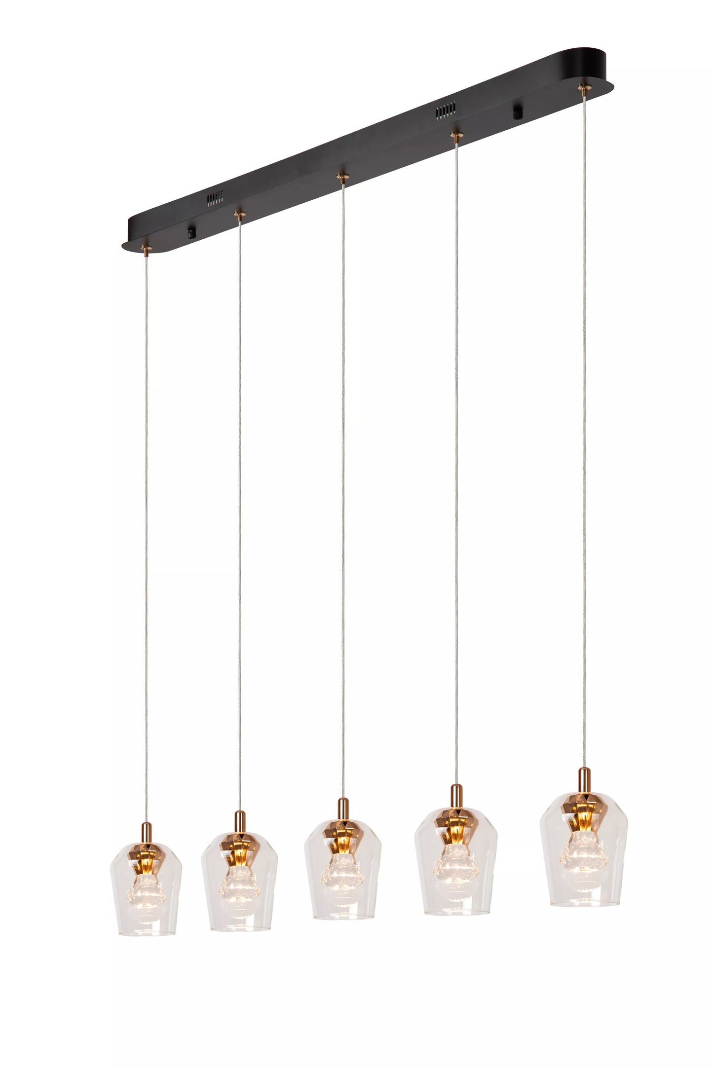 Lucide BERLIANE - Pendant light - LED Dim. - 5x4W 2700K - With replaceable LED module - Transparant | Essential