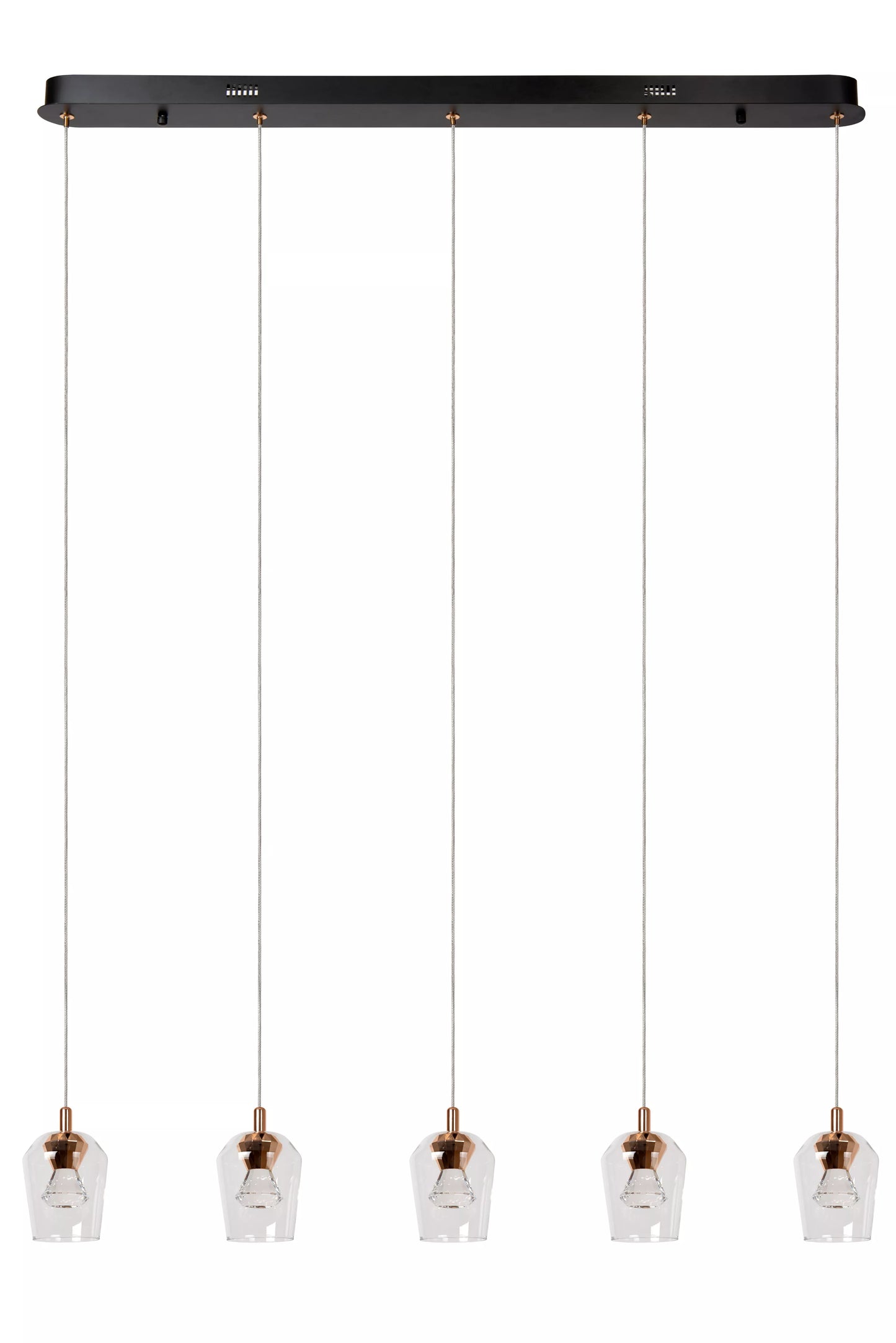 Lucide BERLIANE - Pendant light - LED Dim. - 5x4W 2700K - With replaceable LED module - Transparant | Essential
