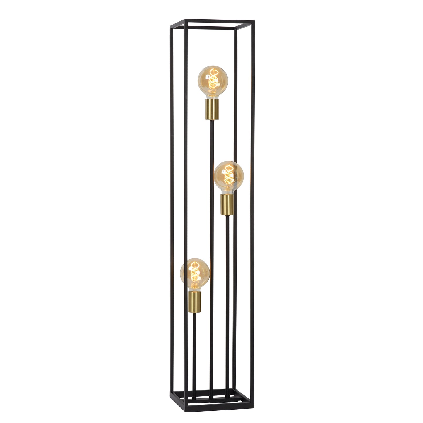 Lucide RUBEN - Floor lamp - 3xE27 - Black