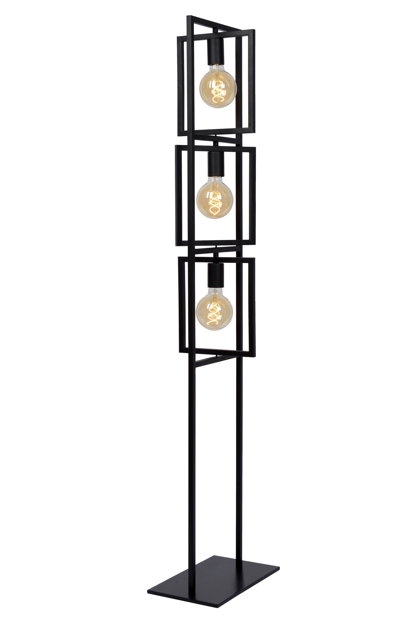 Lucide LUUK - Floor lamp - 3xE27 - Black