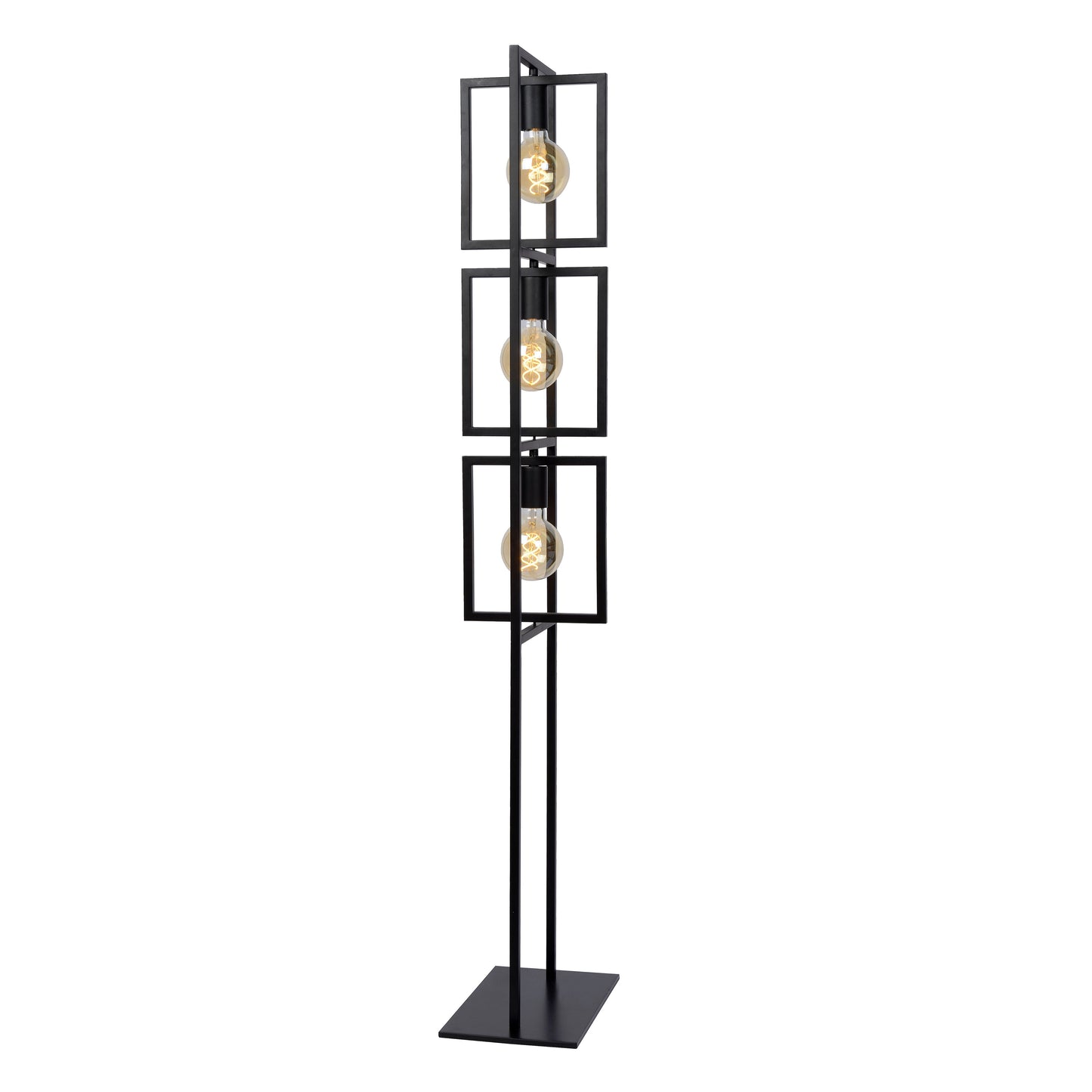 Lucide LUUK - Floor lamp - 3xE27 - Black