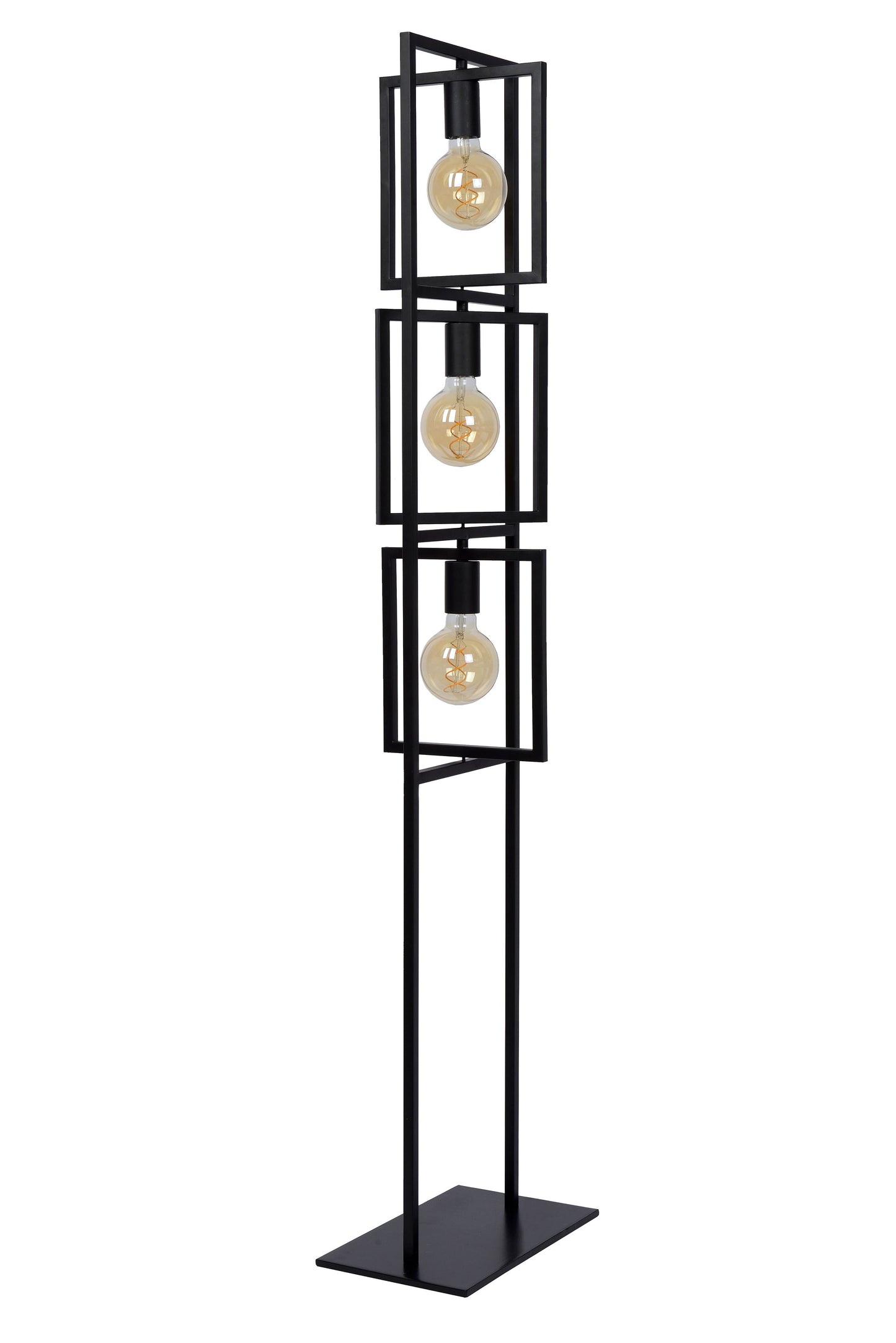 Lucide LUUK - Floor lamp - 3xE27 - Black