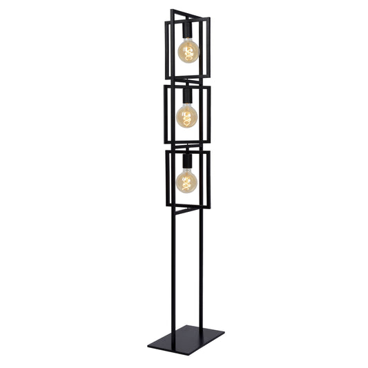 Lucide LUUK - Floor lamp - 3xE27 - Black