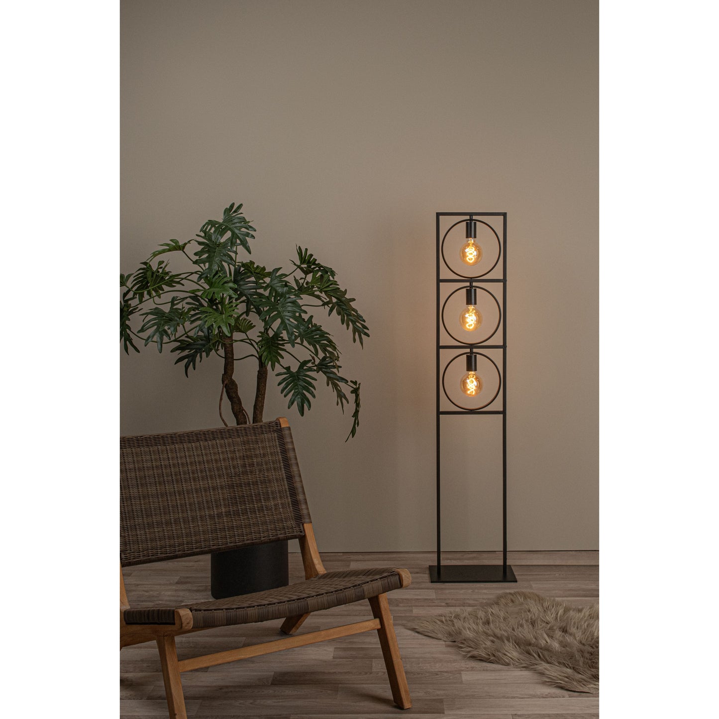 Lucide SUUS - Floor lamp - 3xE27 - Black