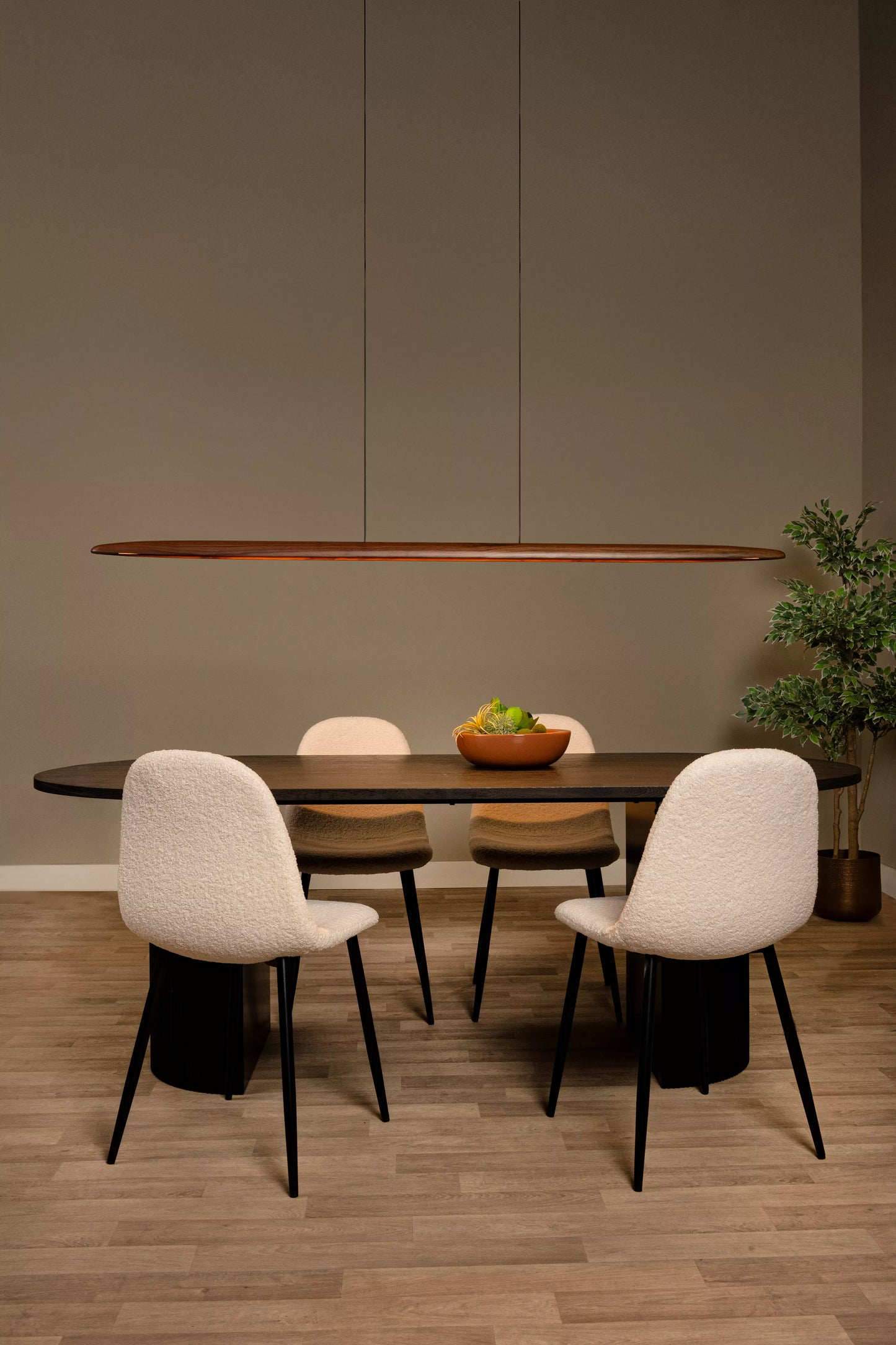 Lucide LANGHOLT - Pendant light - LED Dim. - CCT - 1x28W 2200K/4000K - Light wood | Vibes