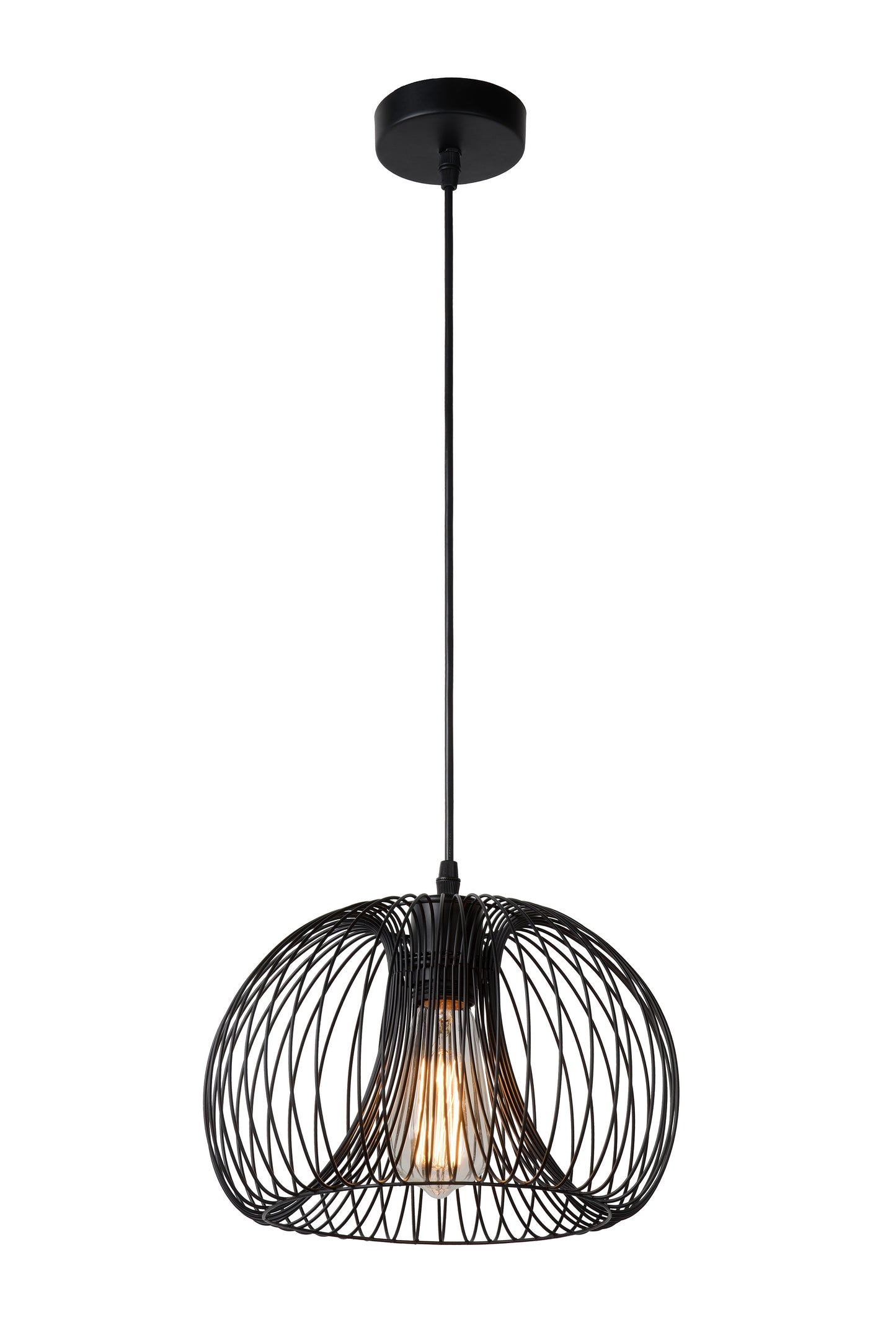 Lucide VINTI - Pendant light - Ø 30 cm - 1xE27 - Black