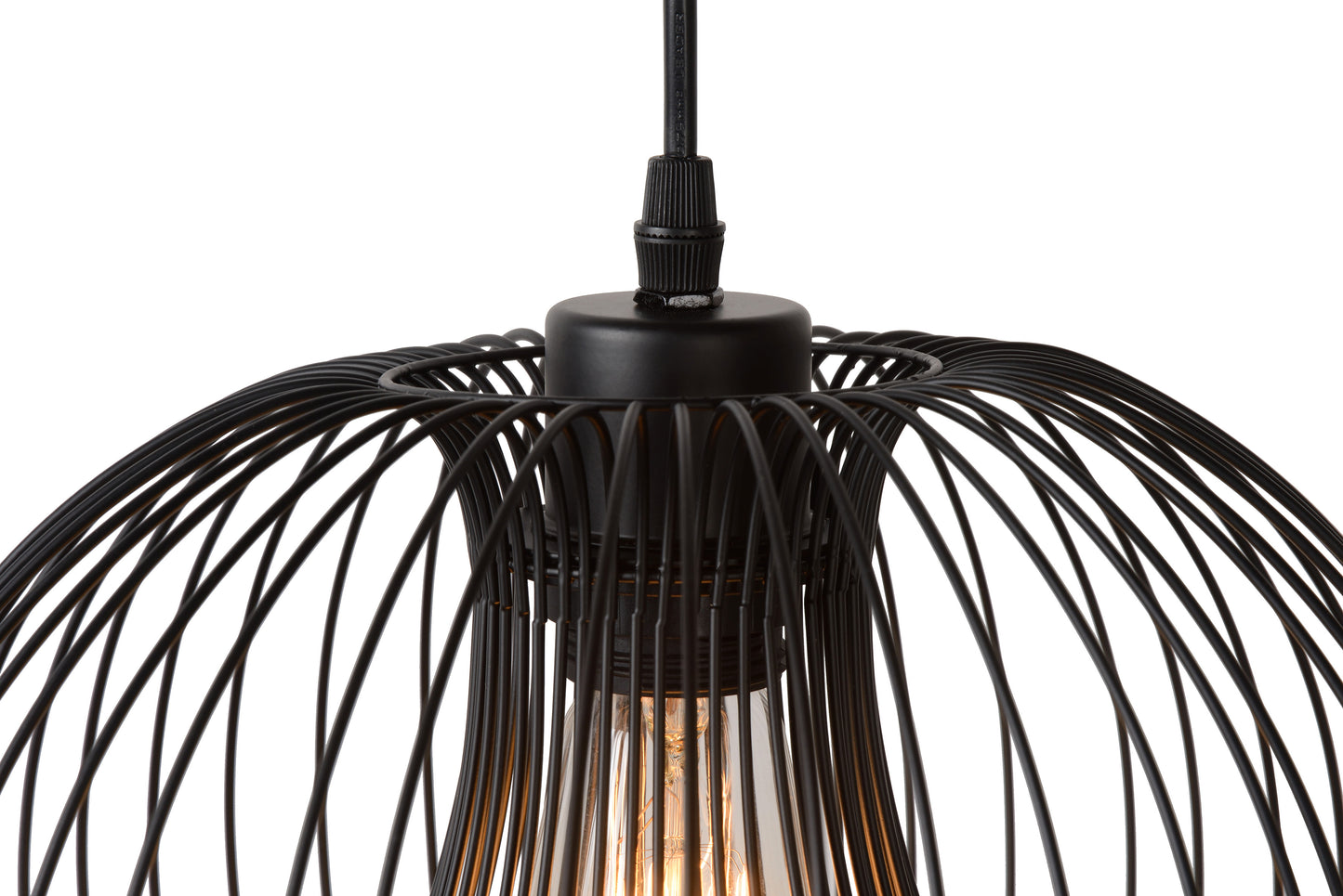 Lucide VINTI - Pendant light - Ø 30 cm - 1xE27 - Black