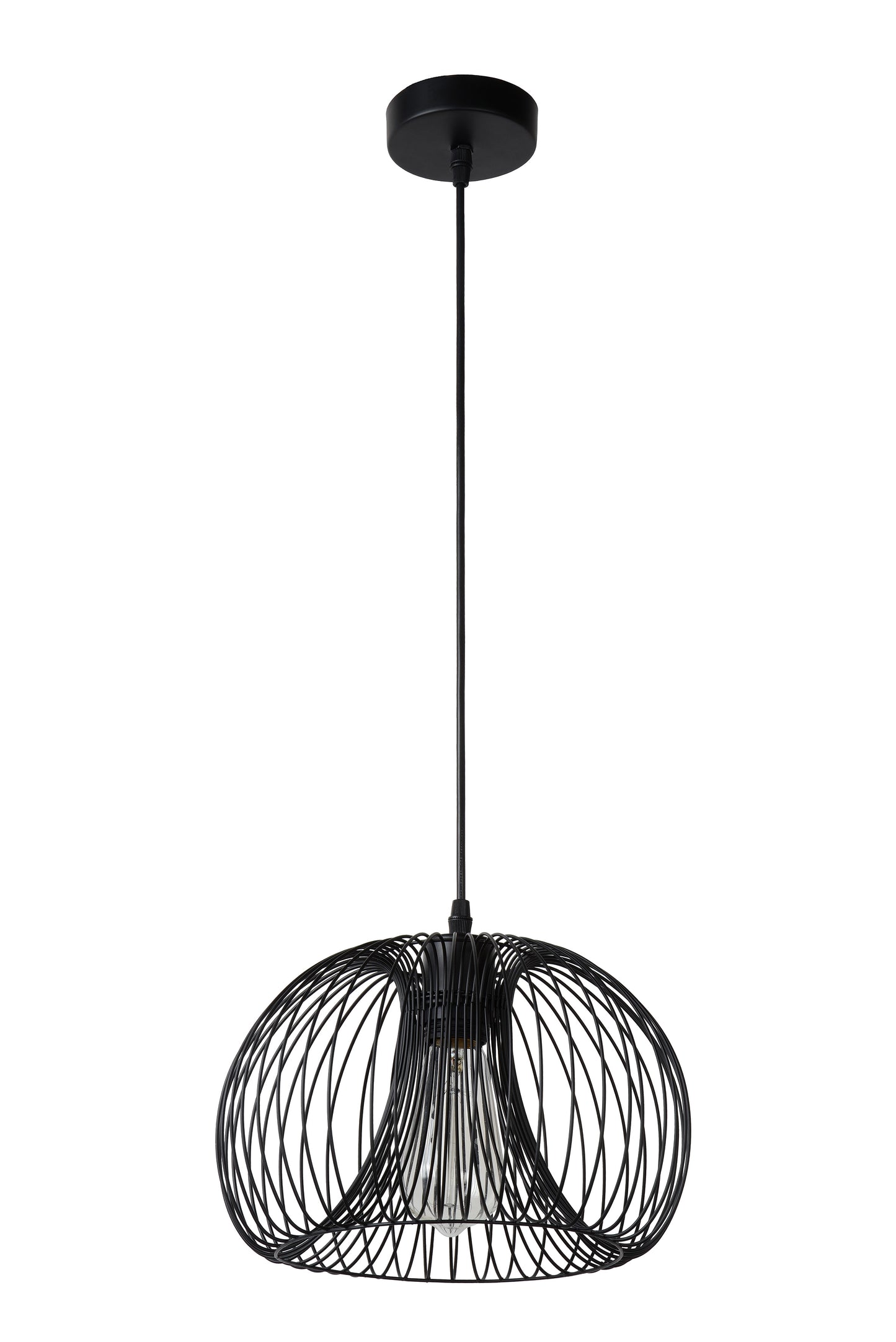 Lucide VINTI - Pendant light - Ø 30 cm - 1xE27 - Black