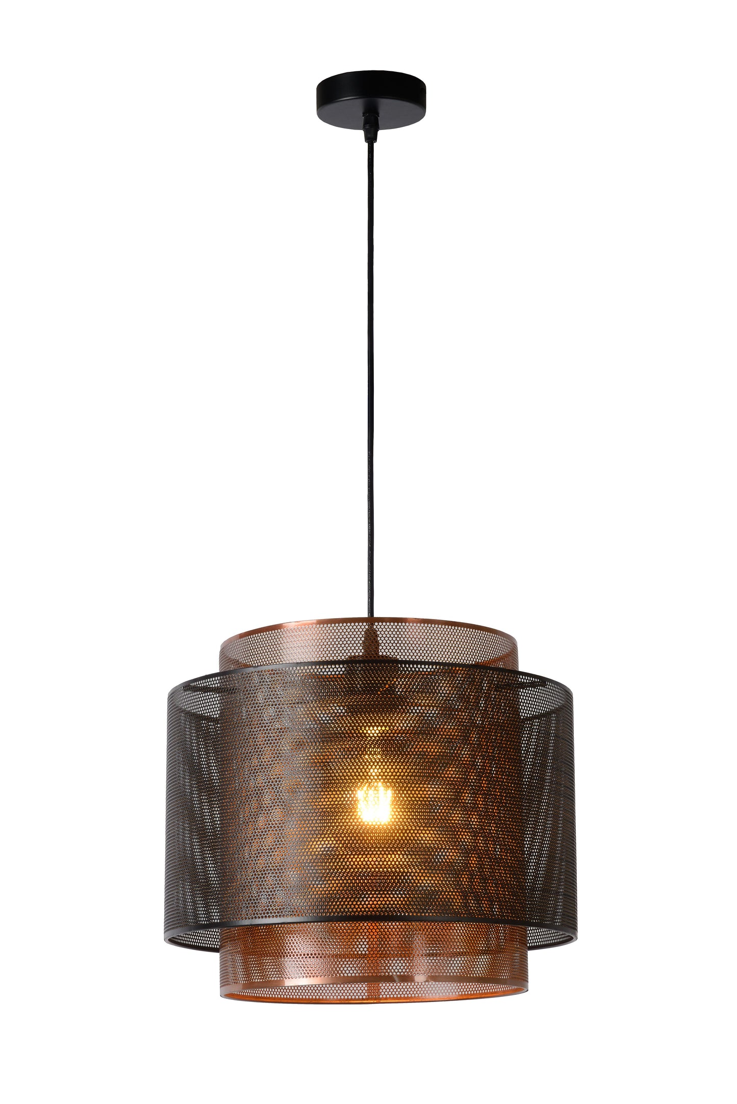 Lucide ORRIN - Pendant light - Ø 34 cm - 1xE27 - Black