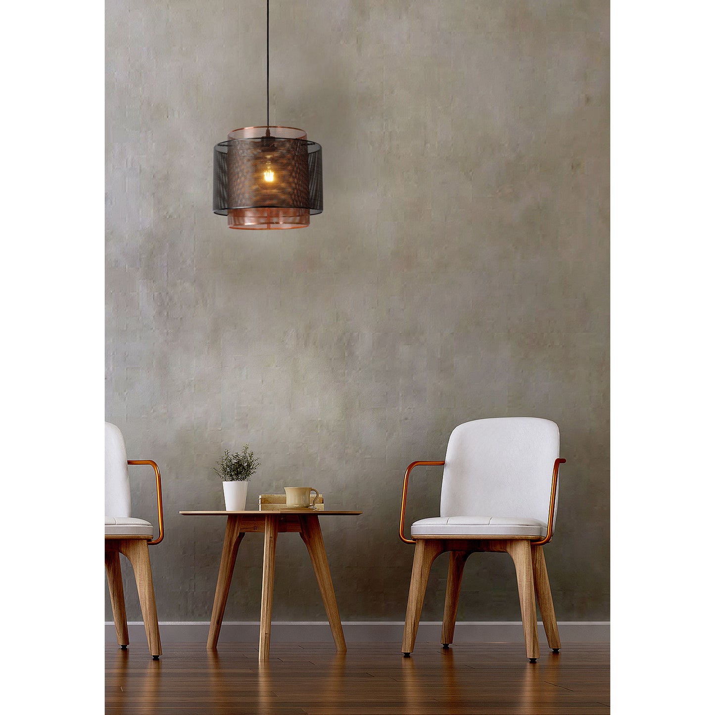 Lucide ORRIN - Pendant light - Ø 34 cm - 1xE27 - Black