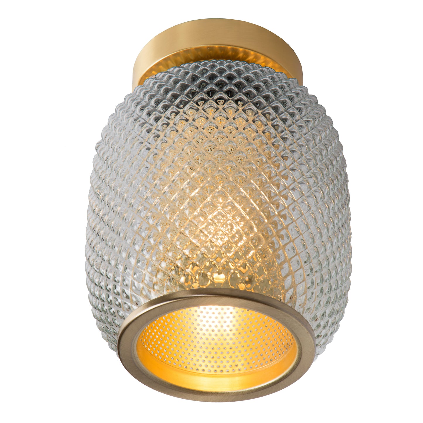 Lucide AGATHA - Flush ceiling light - Ø 18 cm - 1xE27 - Matt Gold / Brass