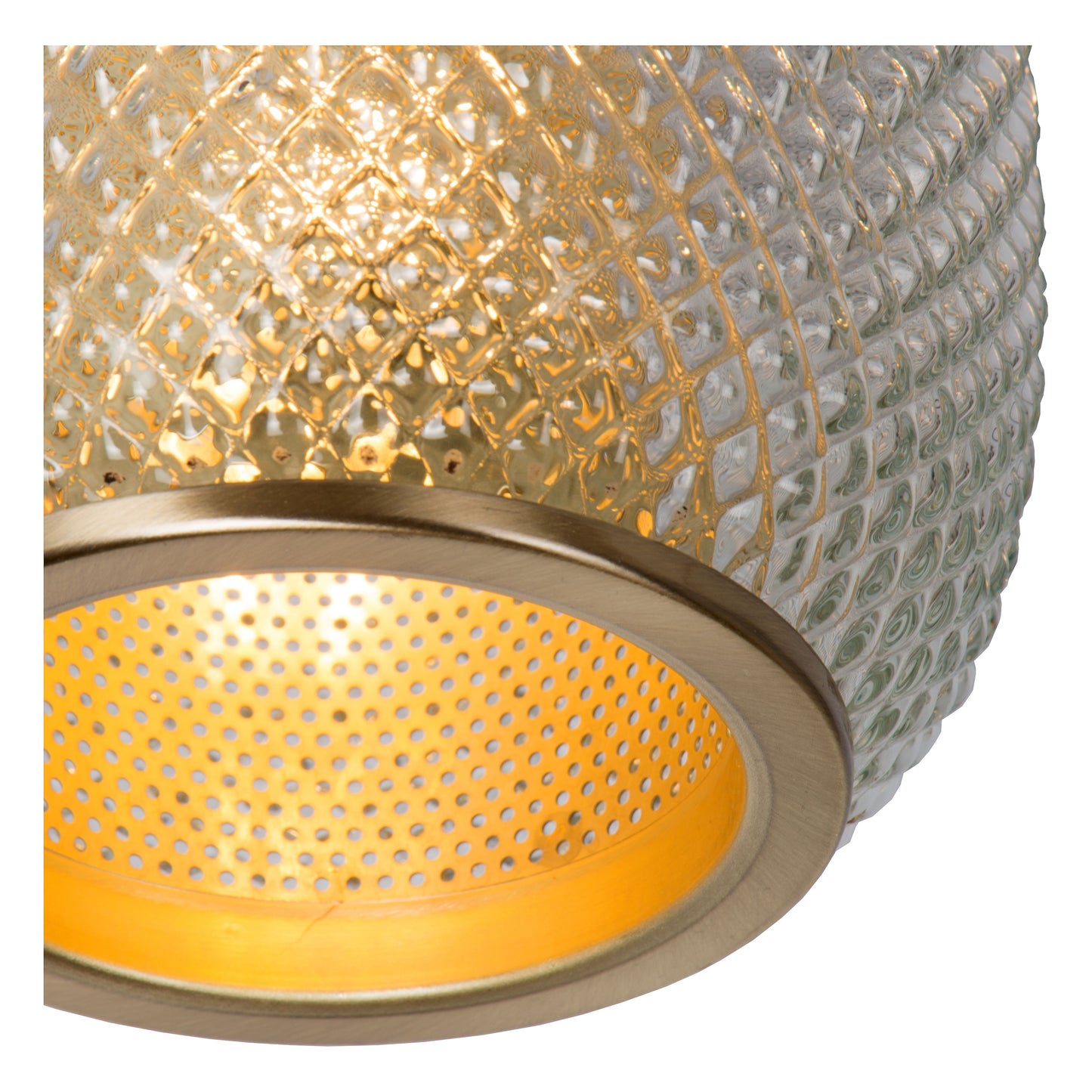 Lucide AGATHA - Flush ceiling light - Ø 18 cm - 1xE27 - Matt Gold / Brass