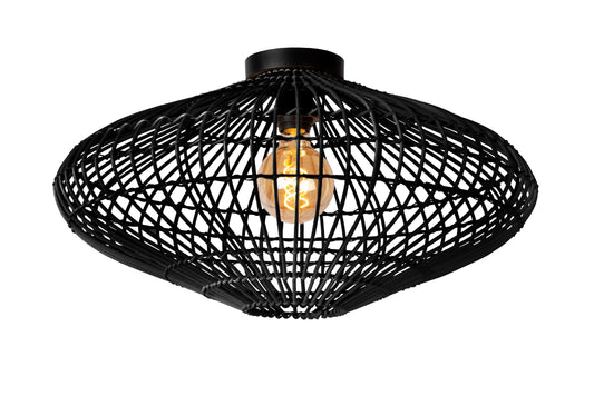 Lucide MAGALI - Flush ceiling light - Ø 56 cm - 1xE27 - Black