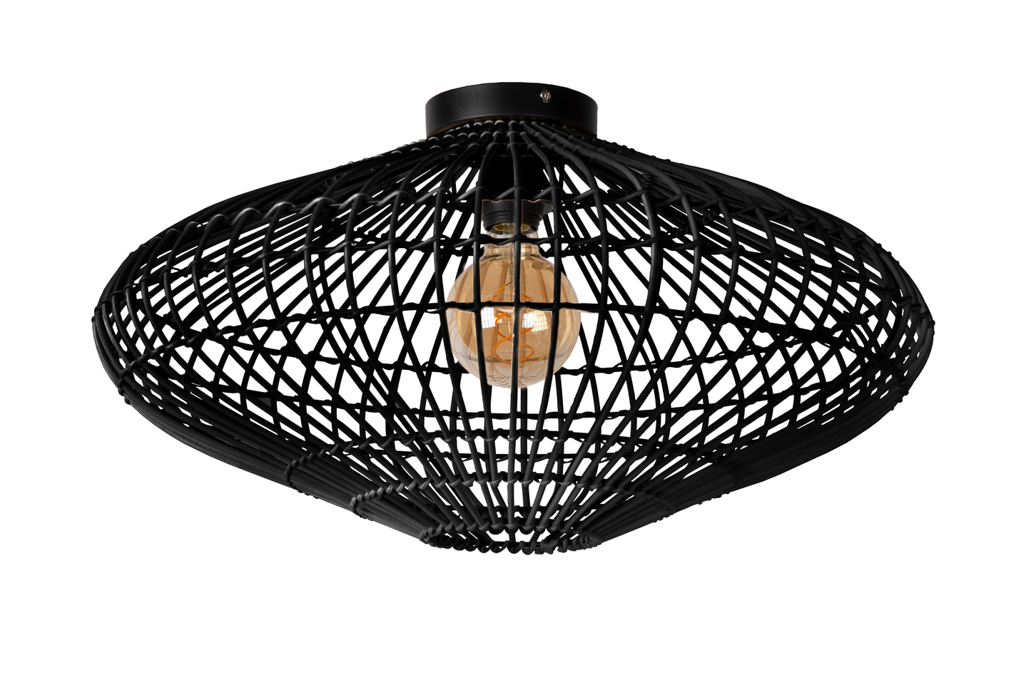 Lucide MAGALI - Flush ceiling light - Ø 56 cm - 1xE27 - Black