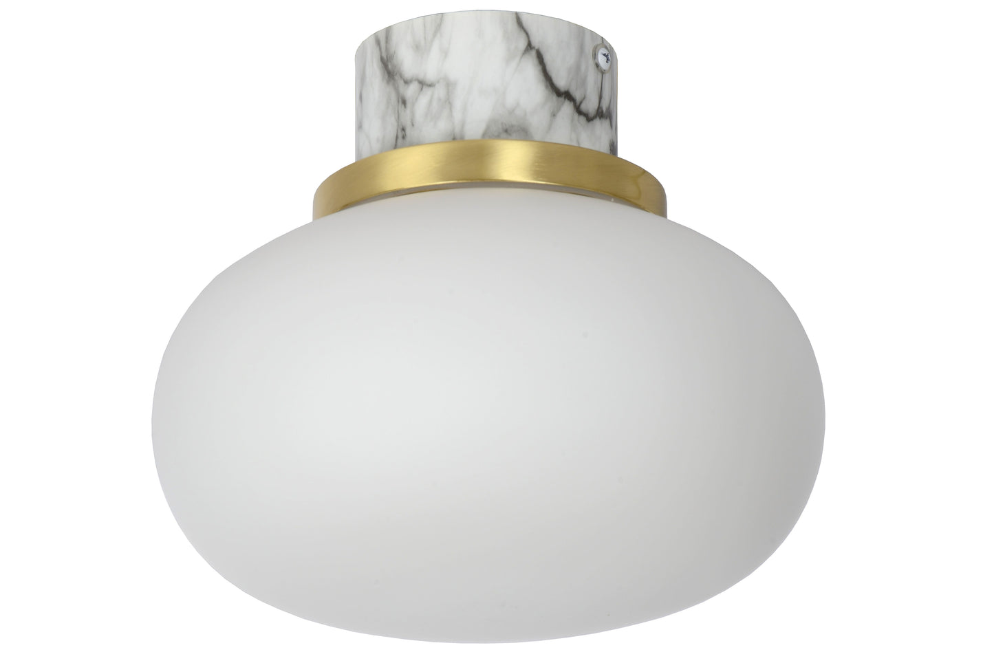 Lucide LORENA - Flush ceiling light Bathroom - Ø 23 cm - 1xE27 - IP44 - Opal