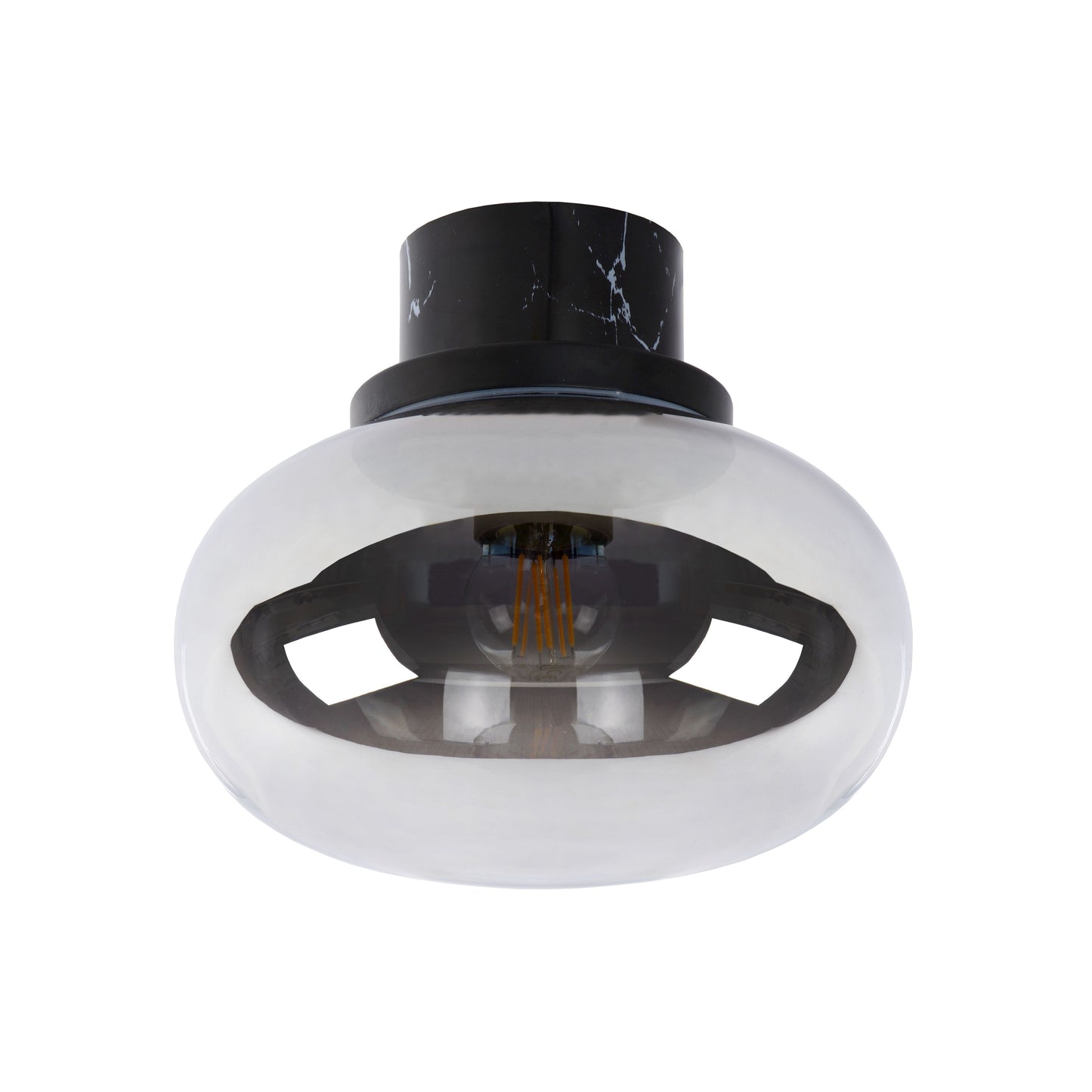 Lucide LORENA - Flush ceiling light Bathroom - Ø 23 cm - 1xE27 - IP44 - Smoke Grey