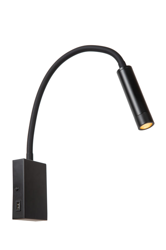 Lucide ALEC - Wall spotlight / Wall light - LED - G9 - 1x3W 2700K - Interchangeable lampshades included - Black