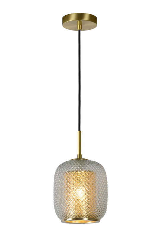 Lucide AGATHA - Pendant light - Ø 18 cm - 1xE27 - Matt Gold / Brass