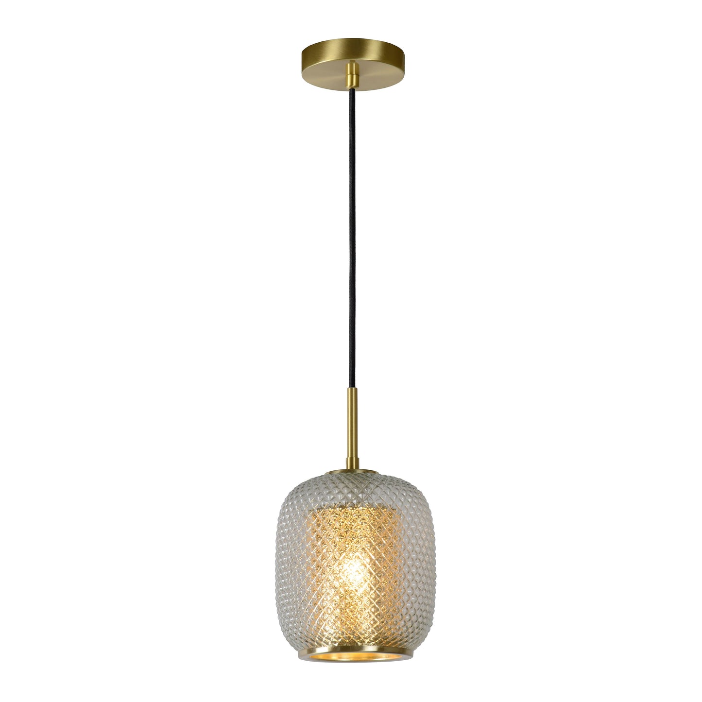 Lucide AGATHA - Pendant light - Ø 18 cm - 1xE27 - Matt Gold / Brass