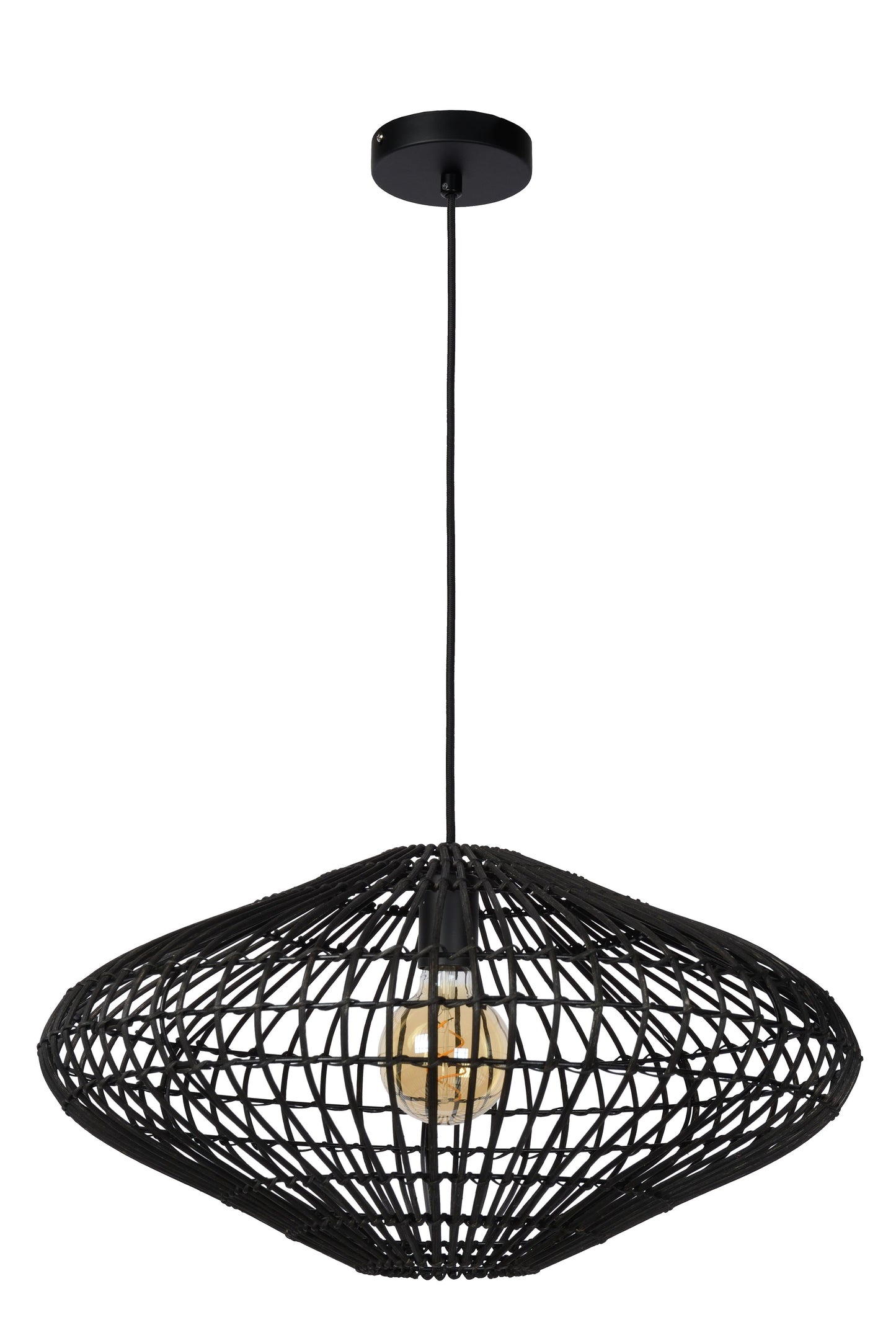 Lucide MAGALI - Pendant light - Ø 56 cm - 1xE27 - Black