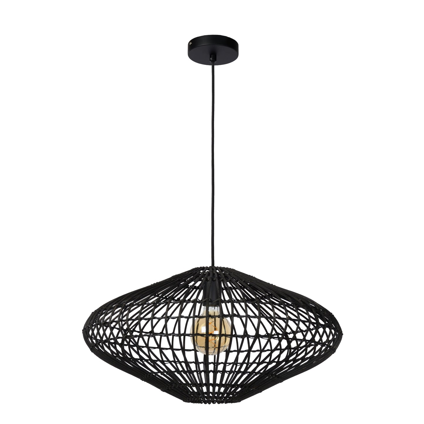 Lucide MAGALI - Pendant light - Ø 56 cm - 1xE27 - Black