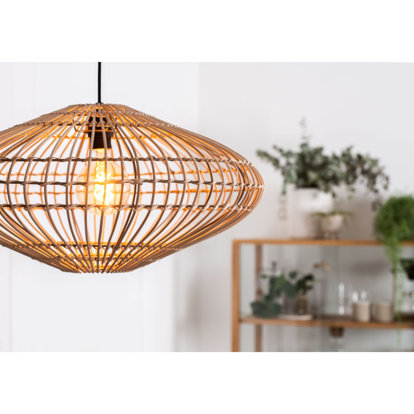 Lucide MAGALI - Pendant light - Ø 56 cm - 1xE27 - Natural