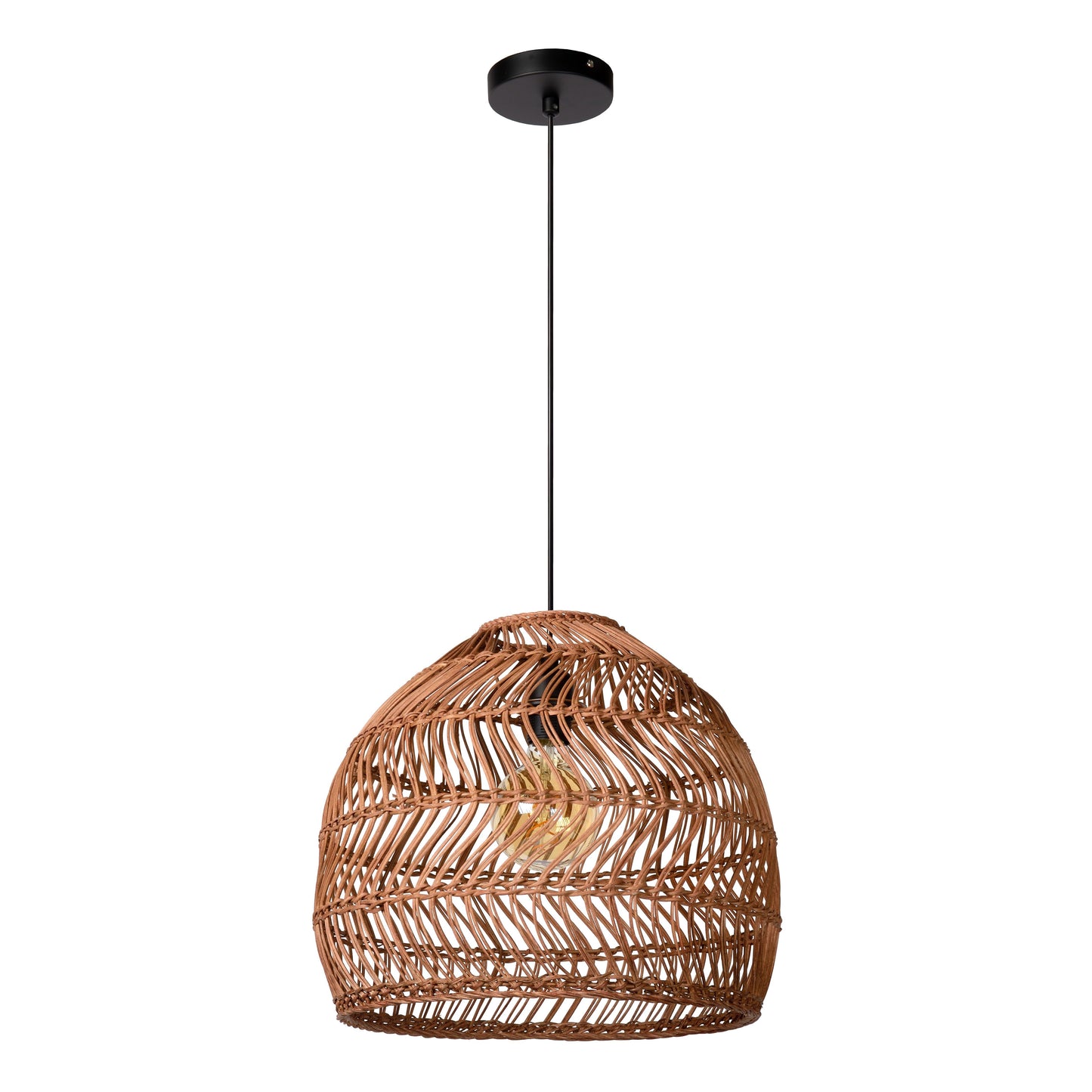 Lucide MOLOKO - Pendant light - Ø 40 cm - 1xE27 - Ocher Yellow