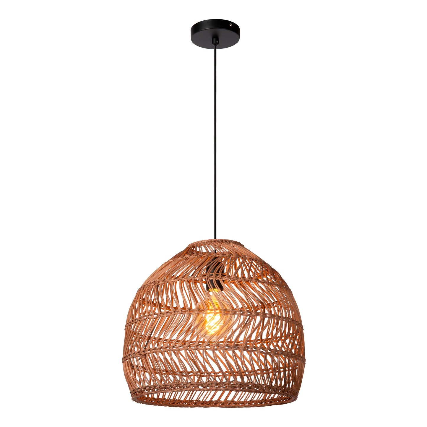 Lucide MOLOKO - Pendant light - Ø 40 cm - 1xE27 - Ocher Yellow