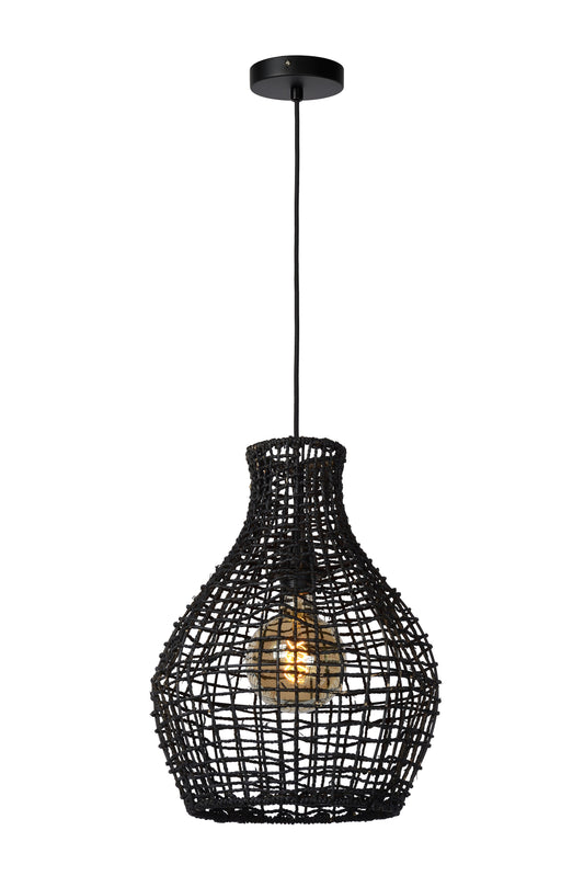 Lucide ALBAN - Pendant light - Ø 35 cm - 1xE27 - Black