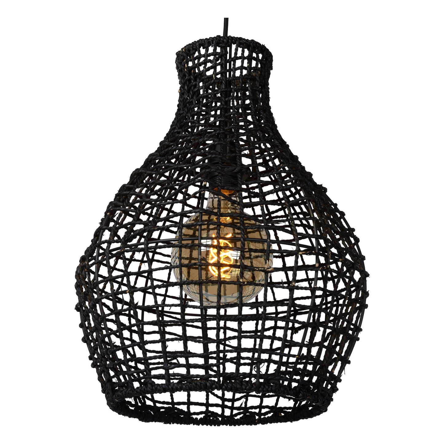 Lucide ALBAN - Pendant light - Ø 35 cm - 1xE27 - Black