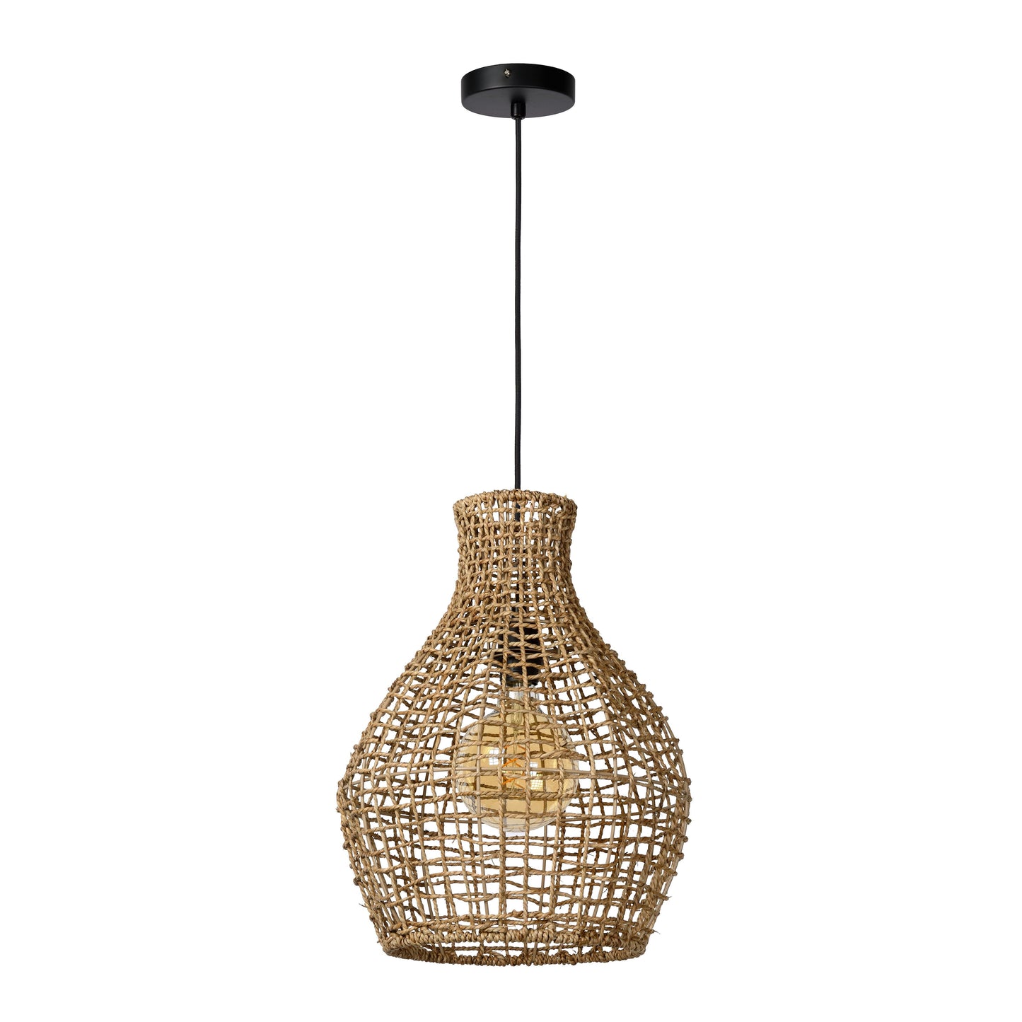 Lucide ALBAN - Pendant light - Ø 35 cm - 1xE27 - Natural