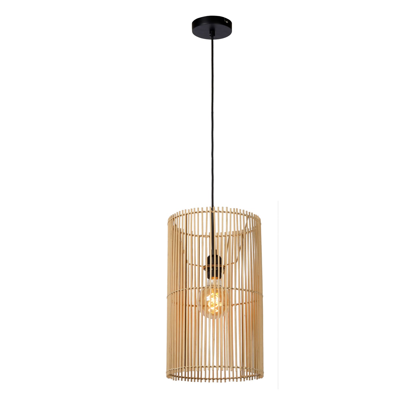 Lucide JANTINE - Pendant light - Ø 26 cm - 1xE27 - Natural