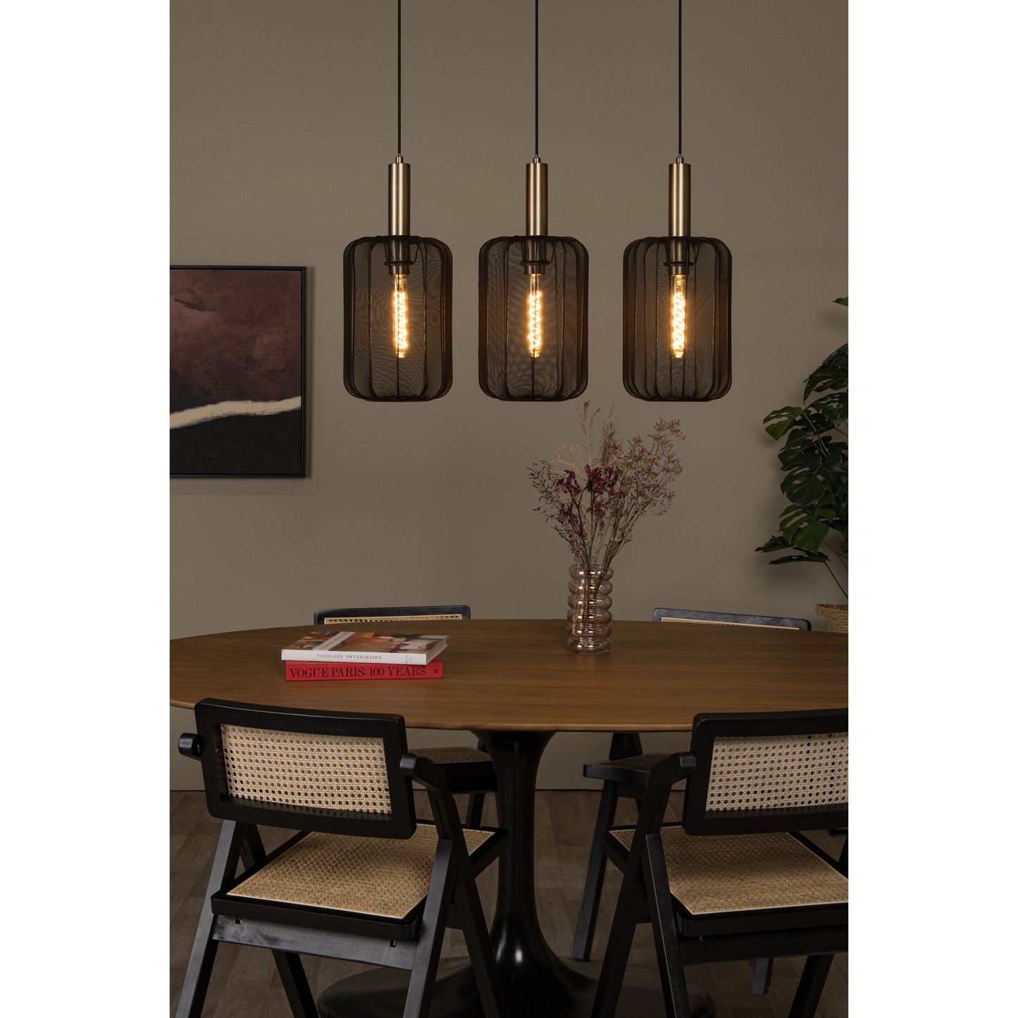 Lucide CORINA - Pendant light - 3xE27 - Black