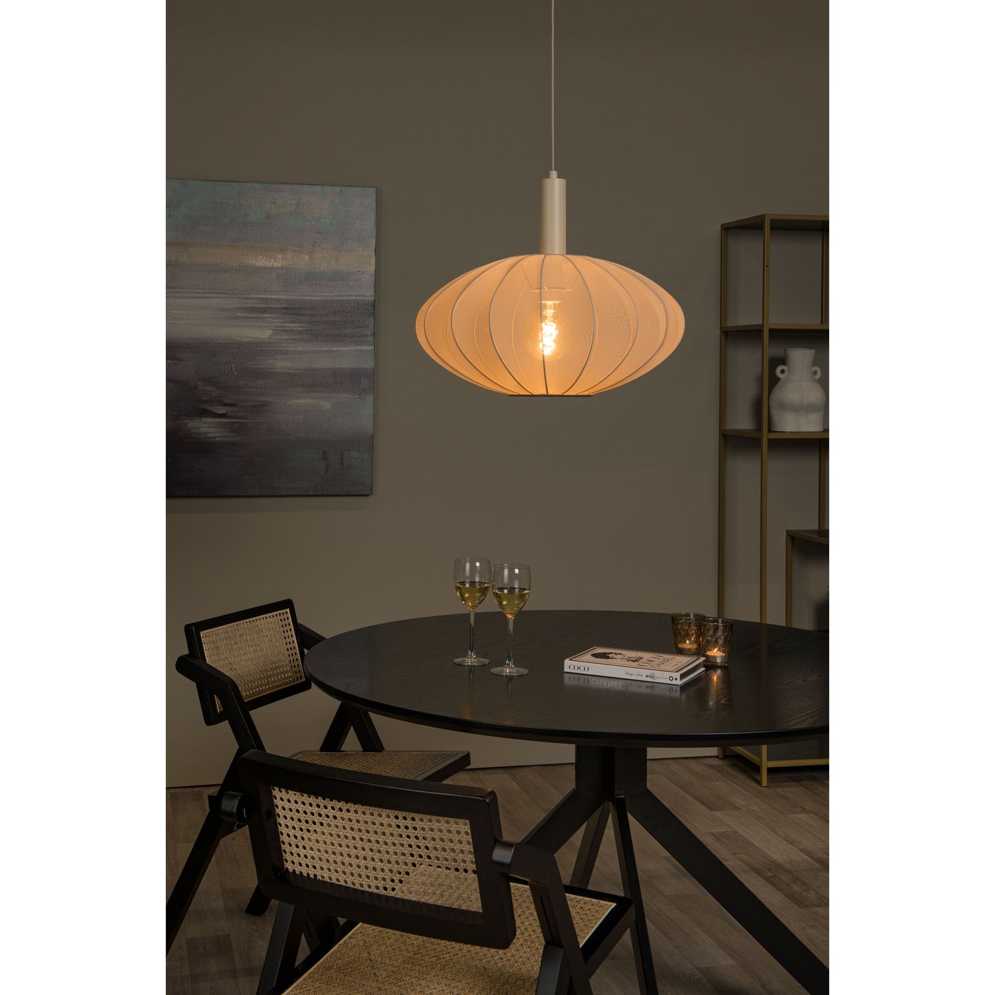 Lucide CORINA - Pendant light - Ø 50 cm - 1xE27 - Cream